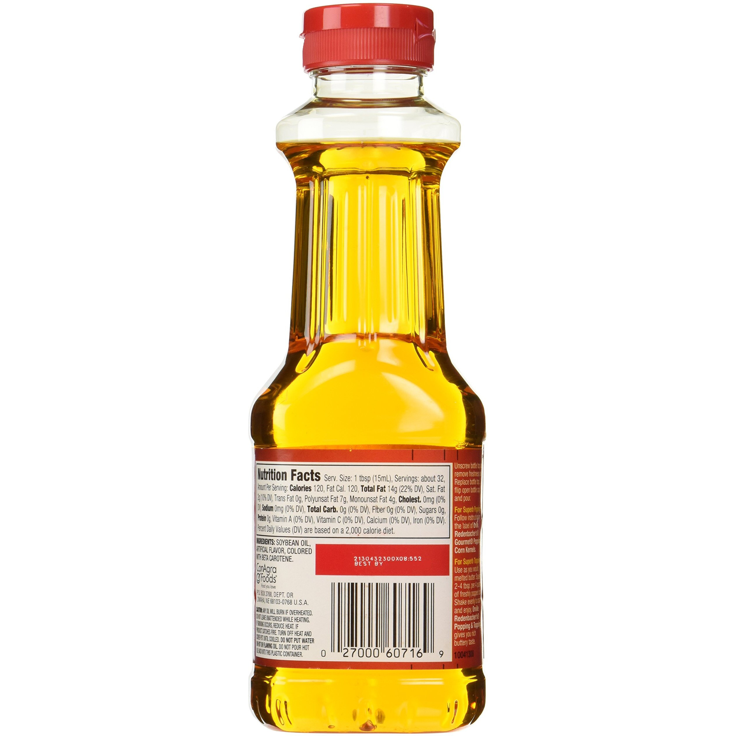 Orville Redenbacher's Butter Flavored Popping Oil, 16 Oz., (Pack Of 2)