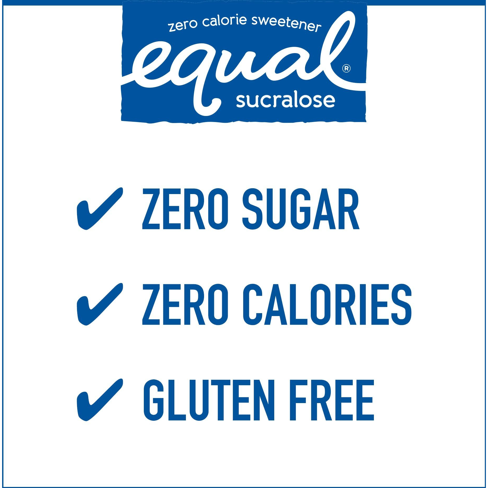 Equal Yellow 0 Calorie Sweetener, Sucralose Sugar Substitute, Zero Calorie Sugar Alternative Sweetener Packets, Sugar Alternative, Erythritol Free, 2000 Ct (Pack Of 1)