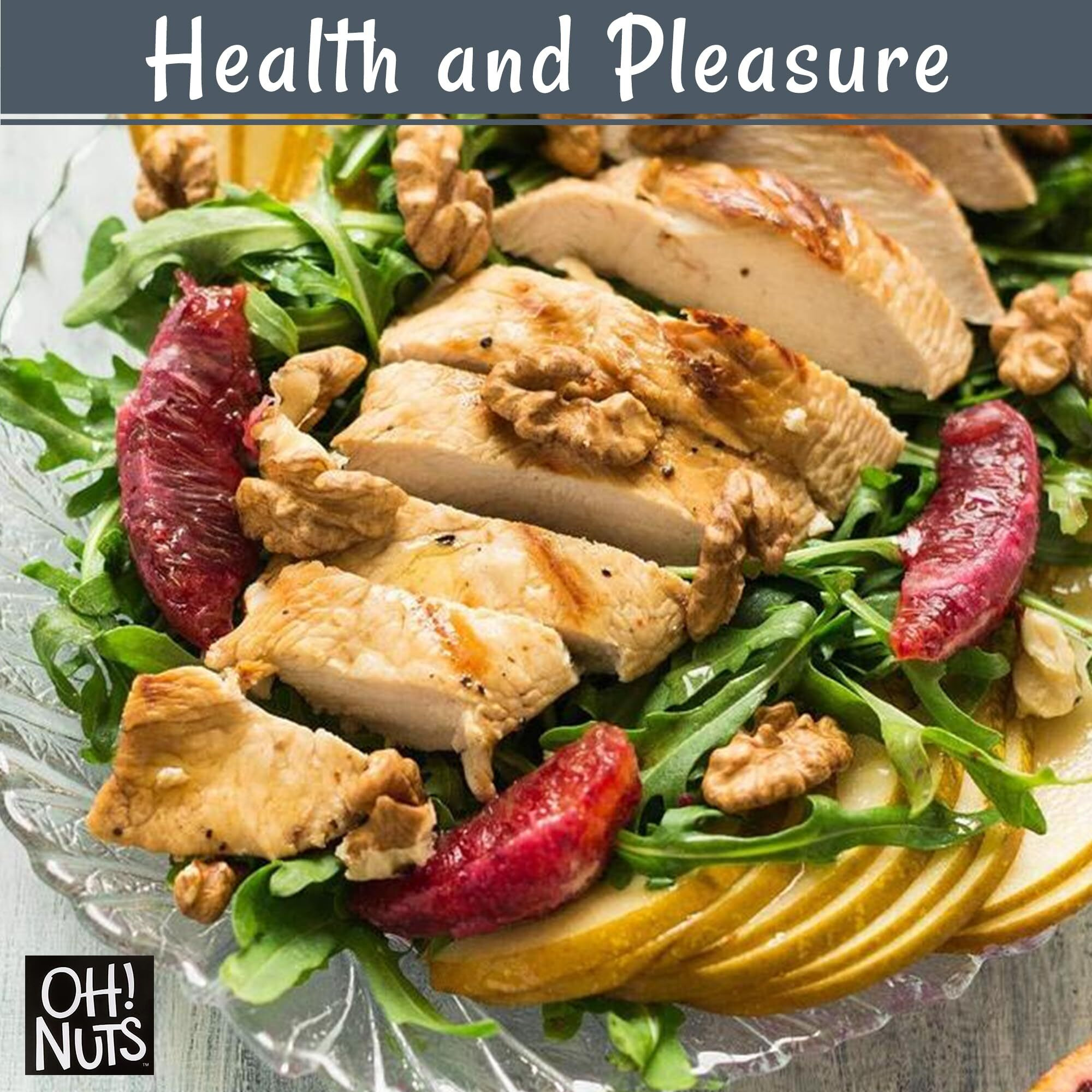 Walnuts | Dry Roasted Unsalted | 2 Lb | Packed In New York Zip-Seal Bag For Exceptional Freshness By Oh Nuts