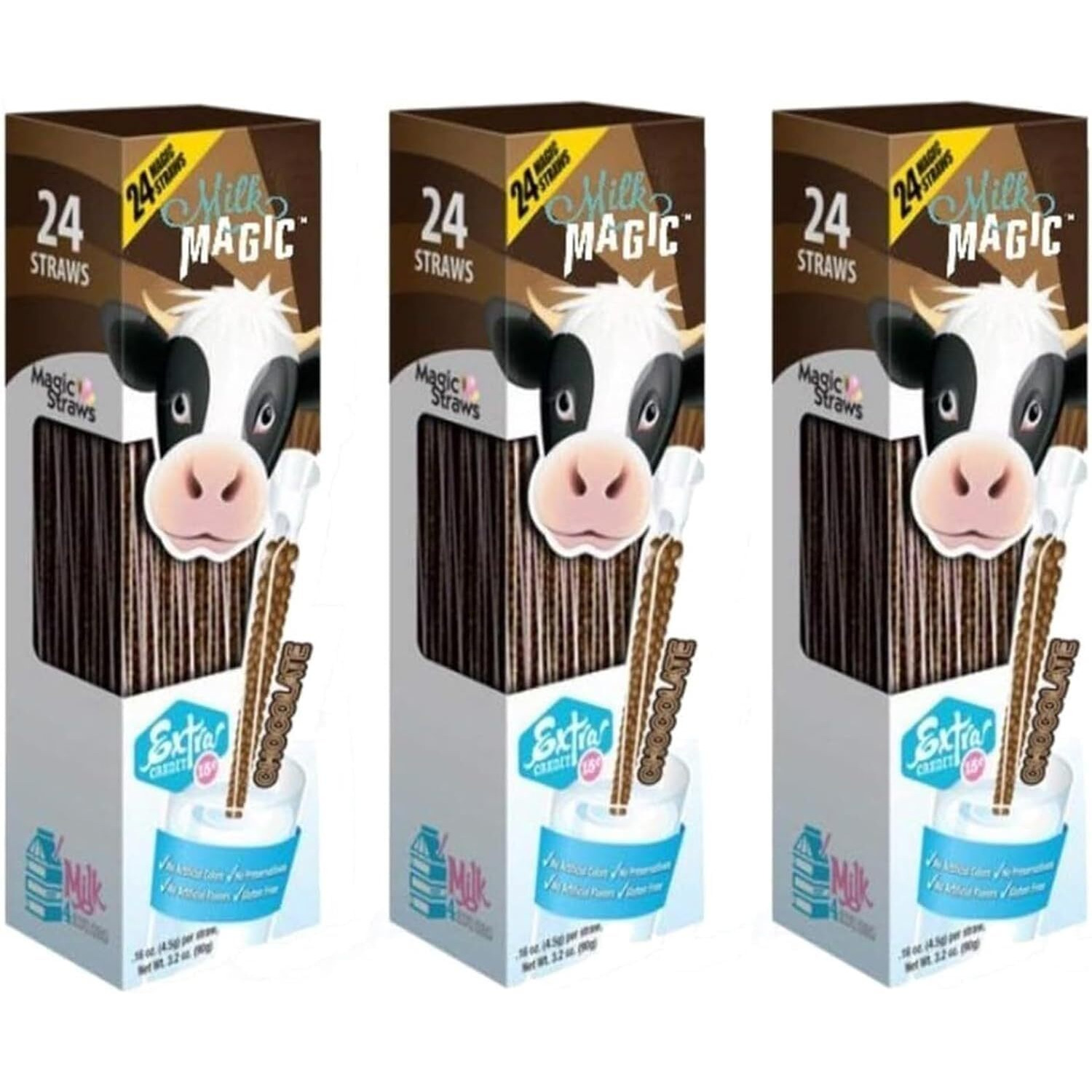 Milk Magic Chocolate Milk Flavoring Straws | Gluten-Free Bpa Free Non-Gmo Low In Sugar All-Natural Flavor Straws | Encourage Milk Drinking With Flavor-Filled Straws - Includes 72 Milk Straws