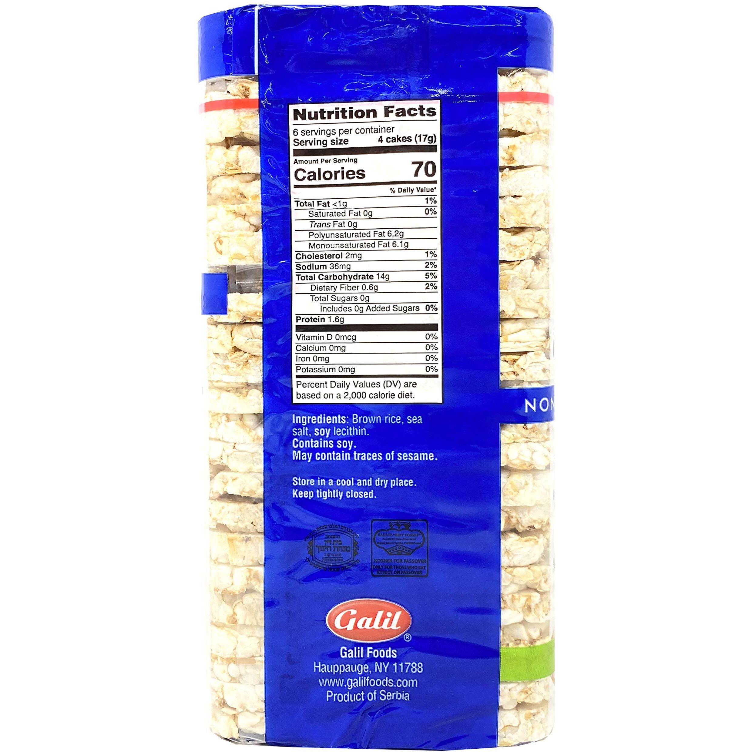 Galil Ultra-Thin Rice Cakes With Sea Salt Pack Of 3 |All-Natural, Non-Gmo, Low Fat, Gluten-Free Rice Cakes 3.5 Ounce