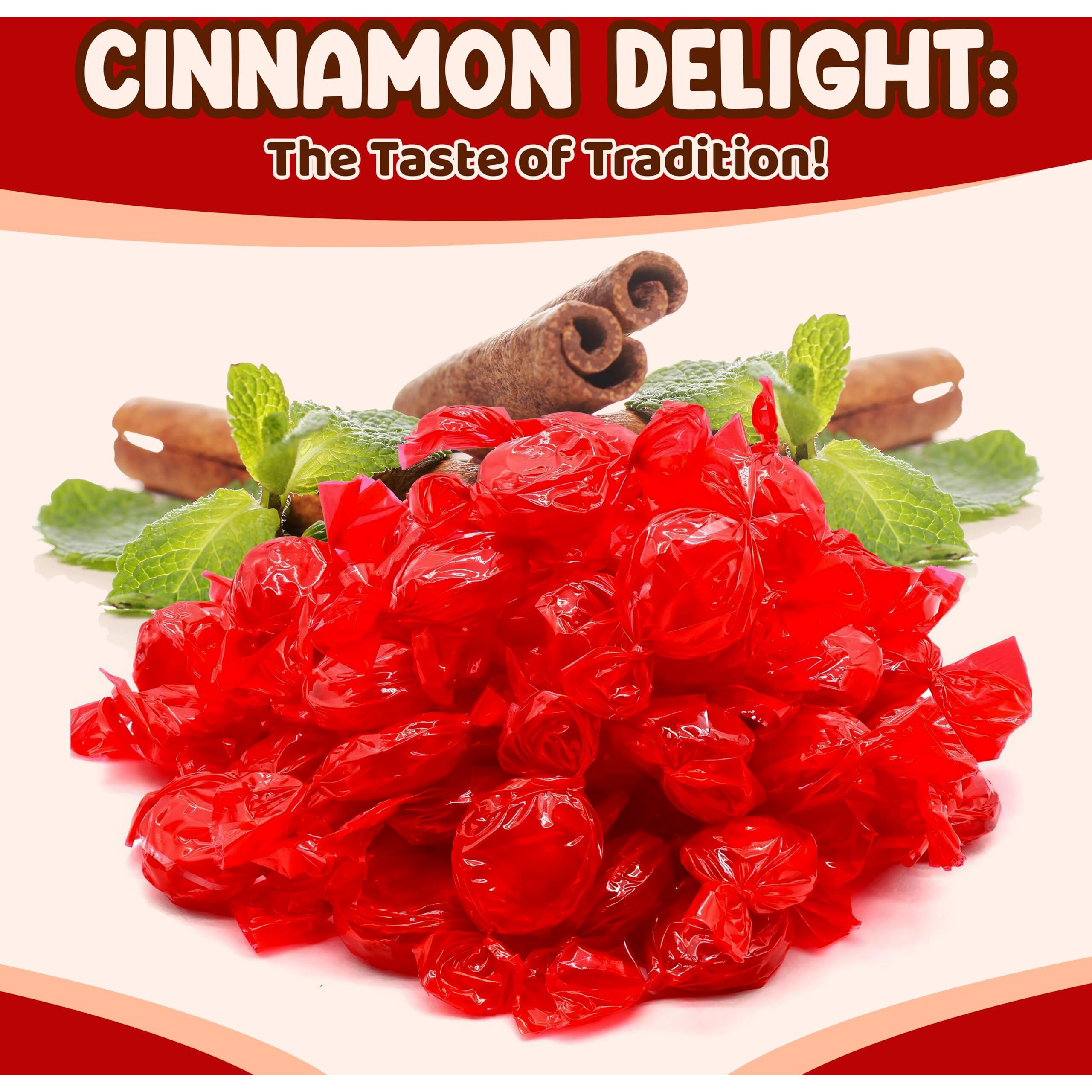 Arcor Cinnamon Hard Candy Bulk - 1 Pound Of Approx 75 - Cinnamon Candy - Hard Candy Individually Wrapped, Christmas Candy Bulk