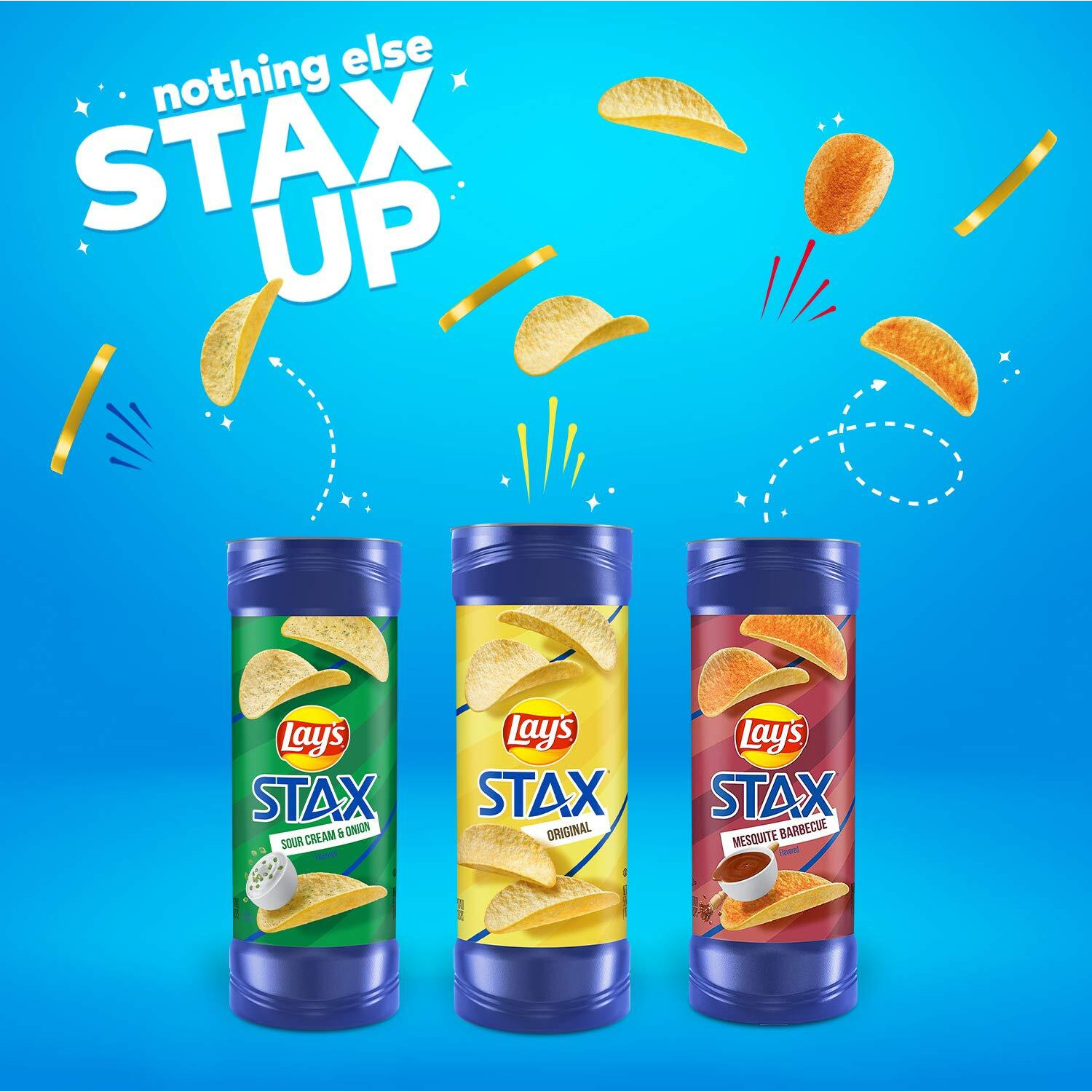 Lay's Stax Potato Crisps, Sour Cream And Onion, 5.5 Ounce (Pack Of 11)