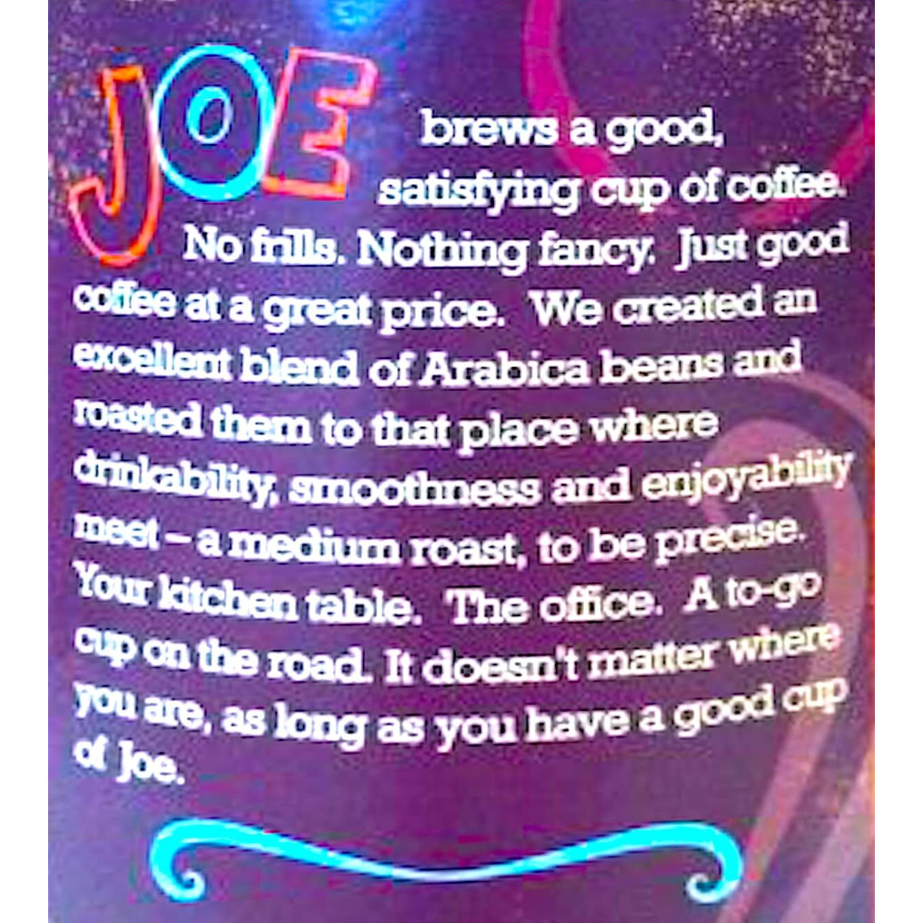 Trader Joe's Joe Coffee, Medium Roast, 100% Arabica Whole Bean Coffee With An Exceptionally Smooth Cup Of Coffee - 2 Pack Of 14 Oz