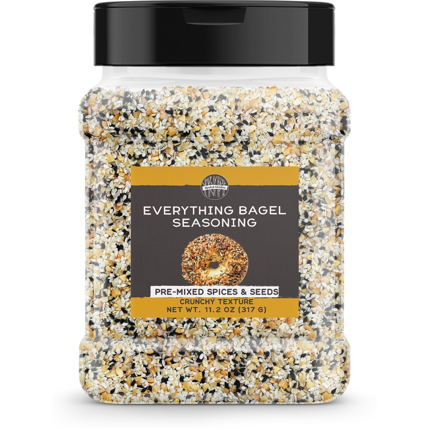 Birch & Meadow Everything Bagel Seasoning, 11.2 Oz, Pre-Mixed Spices & Seeds, Crunchy Texture