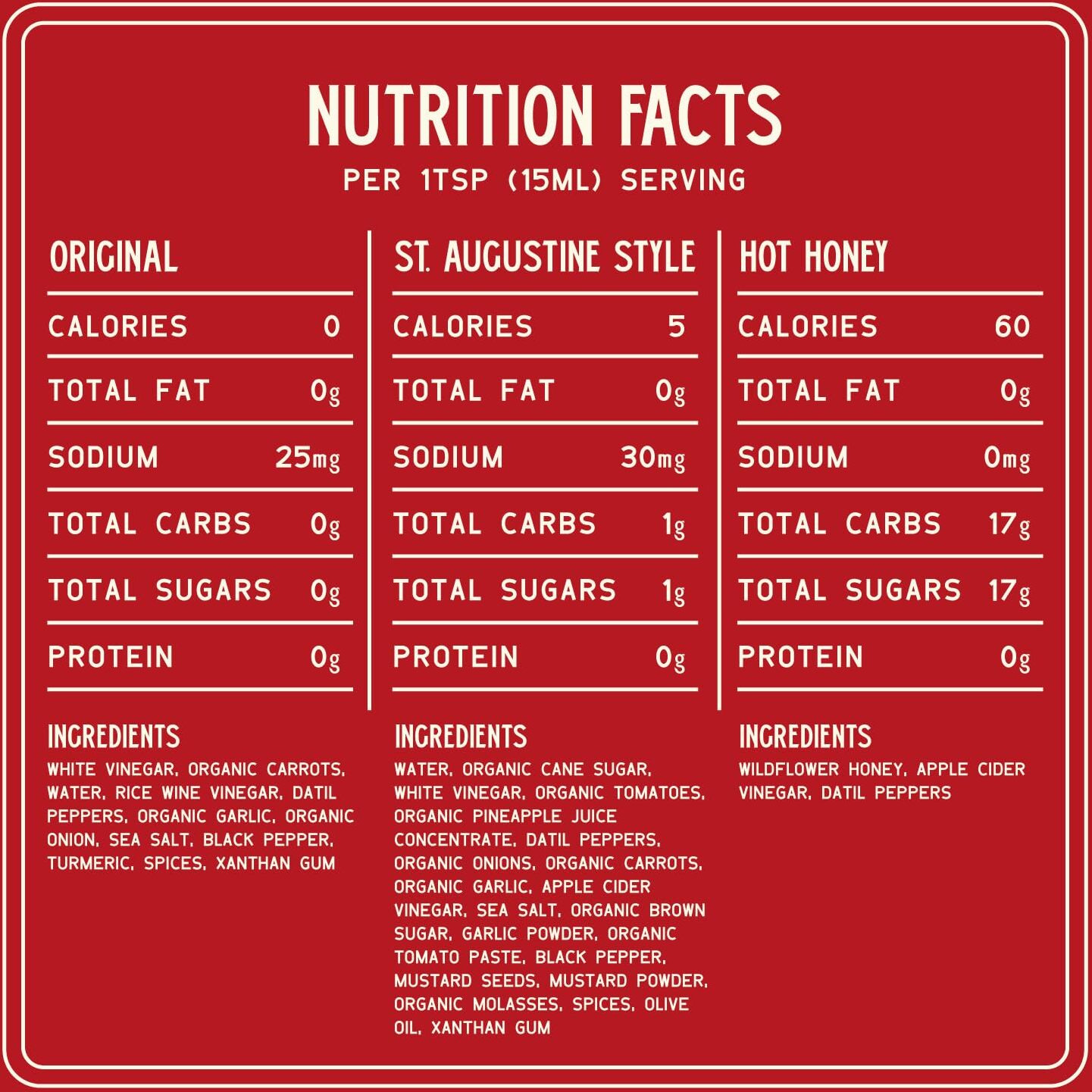 Zab's Hot Sauce 3-Pack Gift Set | Original And St. Augustine Style (2-Pack, 6 Fl. Oz) And Hot Honey (1-Pack 12 Fl. Oz) | Signature Slow Burn | Vegetarian