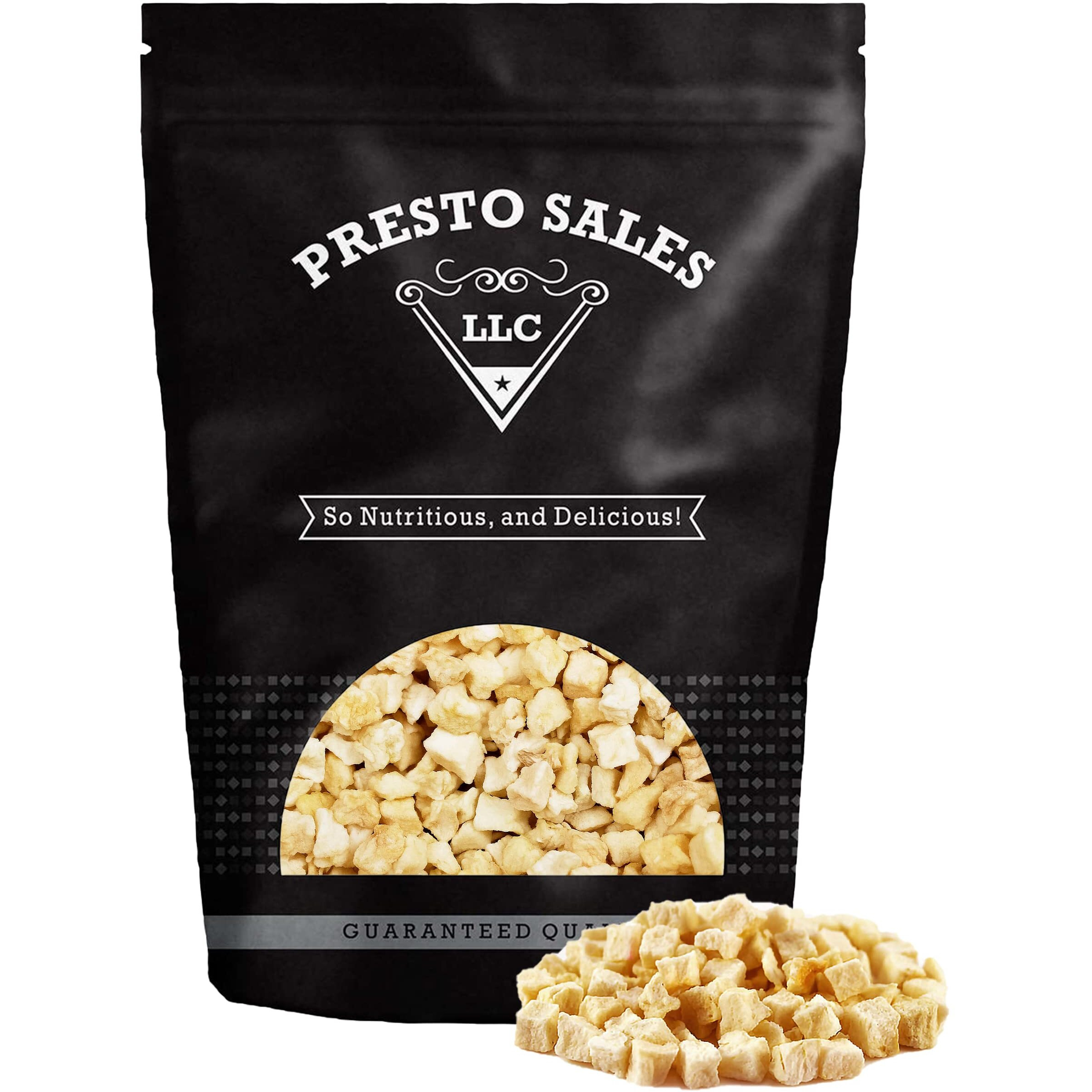 Presto Sales Dried Apple Cubes 48 Oz | All Natural Dried Fruit Snack | Vegan, Non-Gmo Dehydrated Fruit | Packed Fresh In Resealable 3 Lbs Pouch Bag