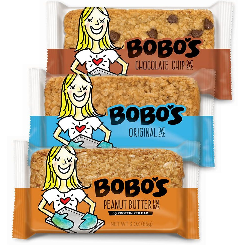 Bobo's Lactation Oat Bars For Breastfeeding Moms, 12 Pack Variety Includes Chocolate Chip, Original, And Peanut Butter Chocolate Chip