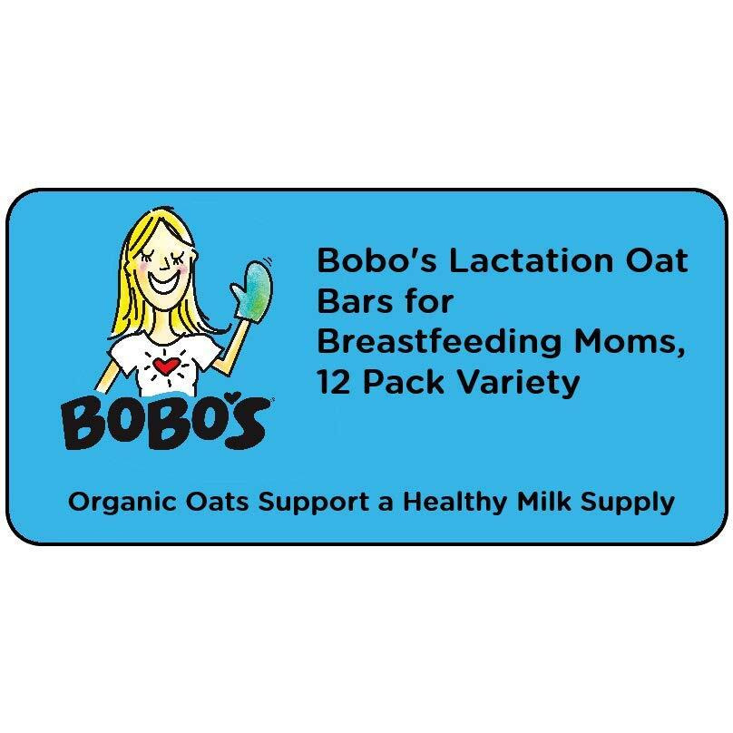 Bobo's Lactation Oat Bars For Breastfeeding Moms, 12 Pack Variety Includes Chocolate Chip, Original, And Peanut Butter Chocolate Chip