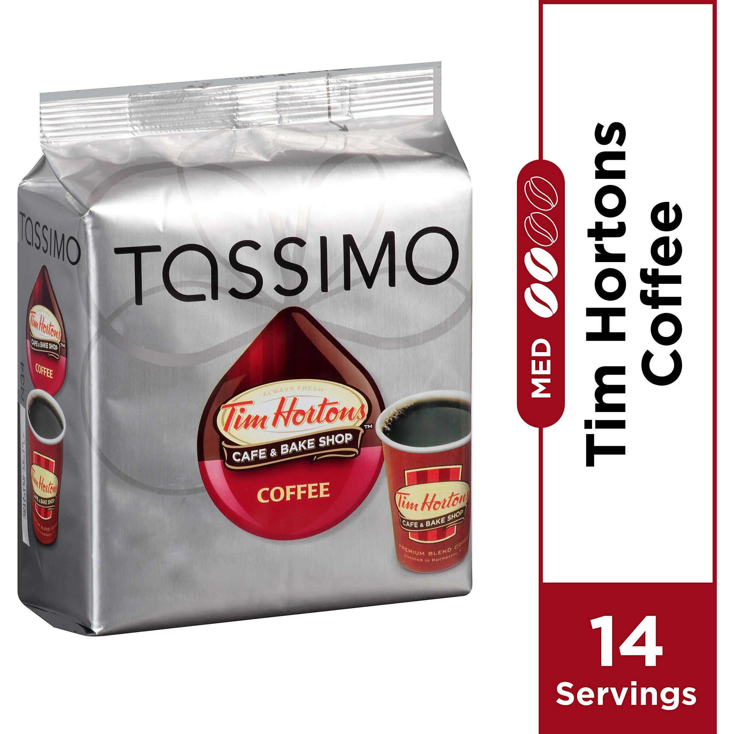 Tassimo Tim Hortons Cafe & Bake Shop Medium Roast Coffee T-Discs For Tassimo Single Cup Home Brewing Systems (14 Ct Pack)