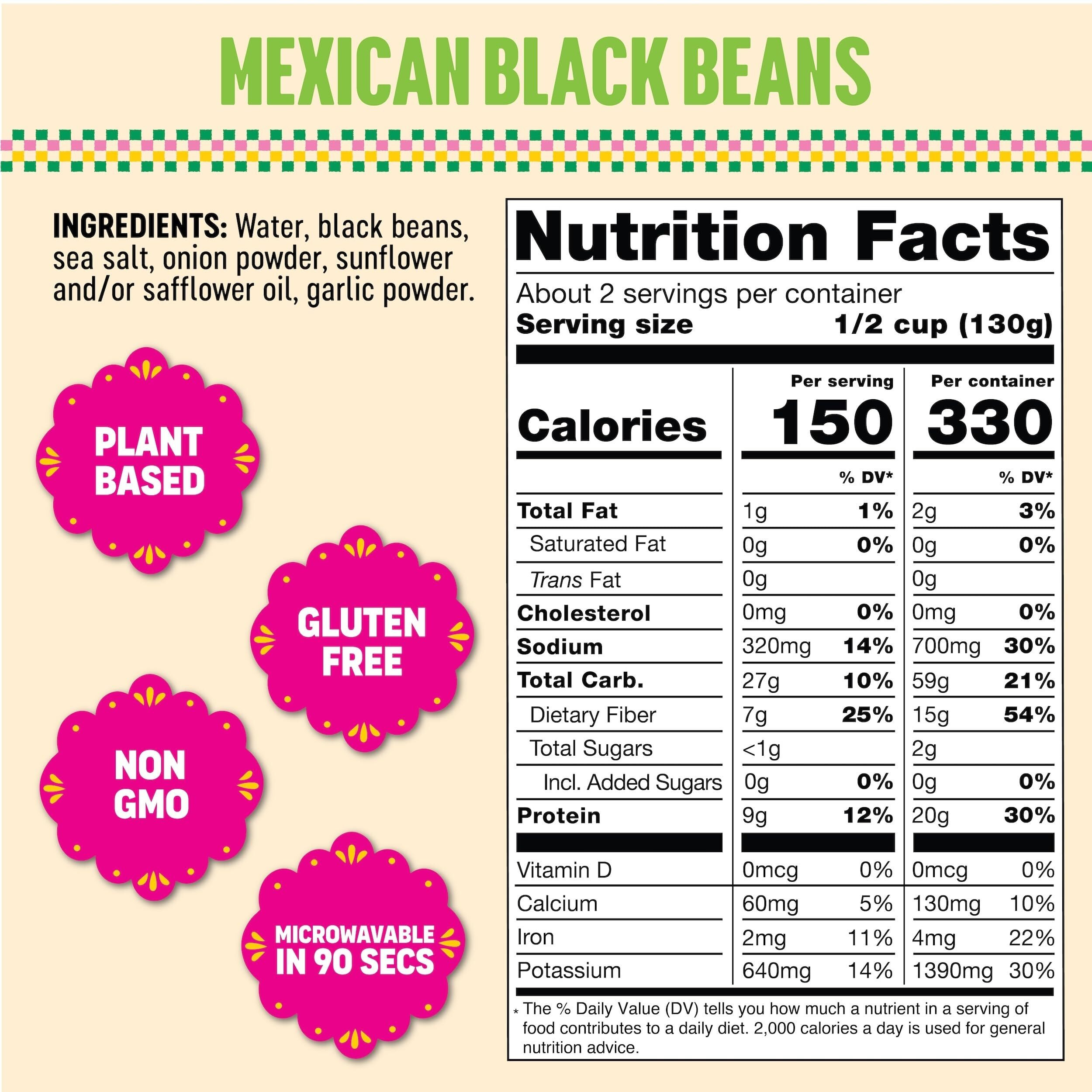 Somos Mexican Black Beans - Gluten Free, Non-Gmo, Vegan & Microwavable Meals Ready To Eat - Delicious, Healthy & Convenient - Perfect For Tacos, Tostadas & More | 10 Oz (Pack Of 6)