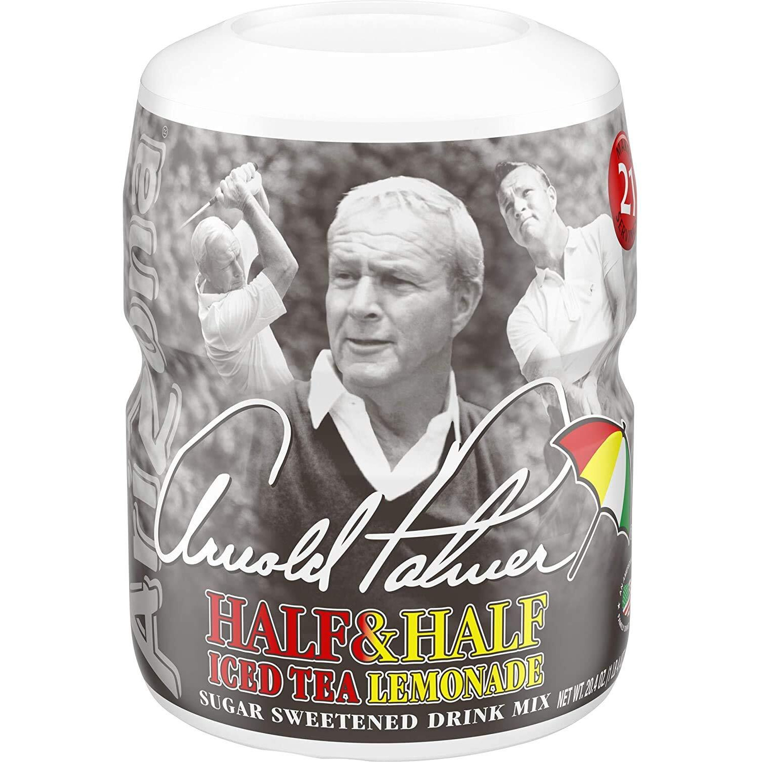 Arizona Tea Drink Mix Arnold Palmer- Half & Half (Pack Of 3 Canisters 20.4 Oz Ea)