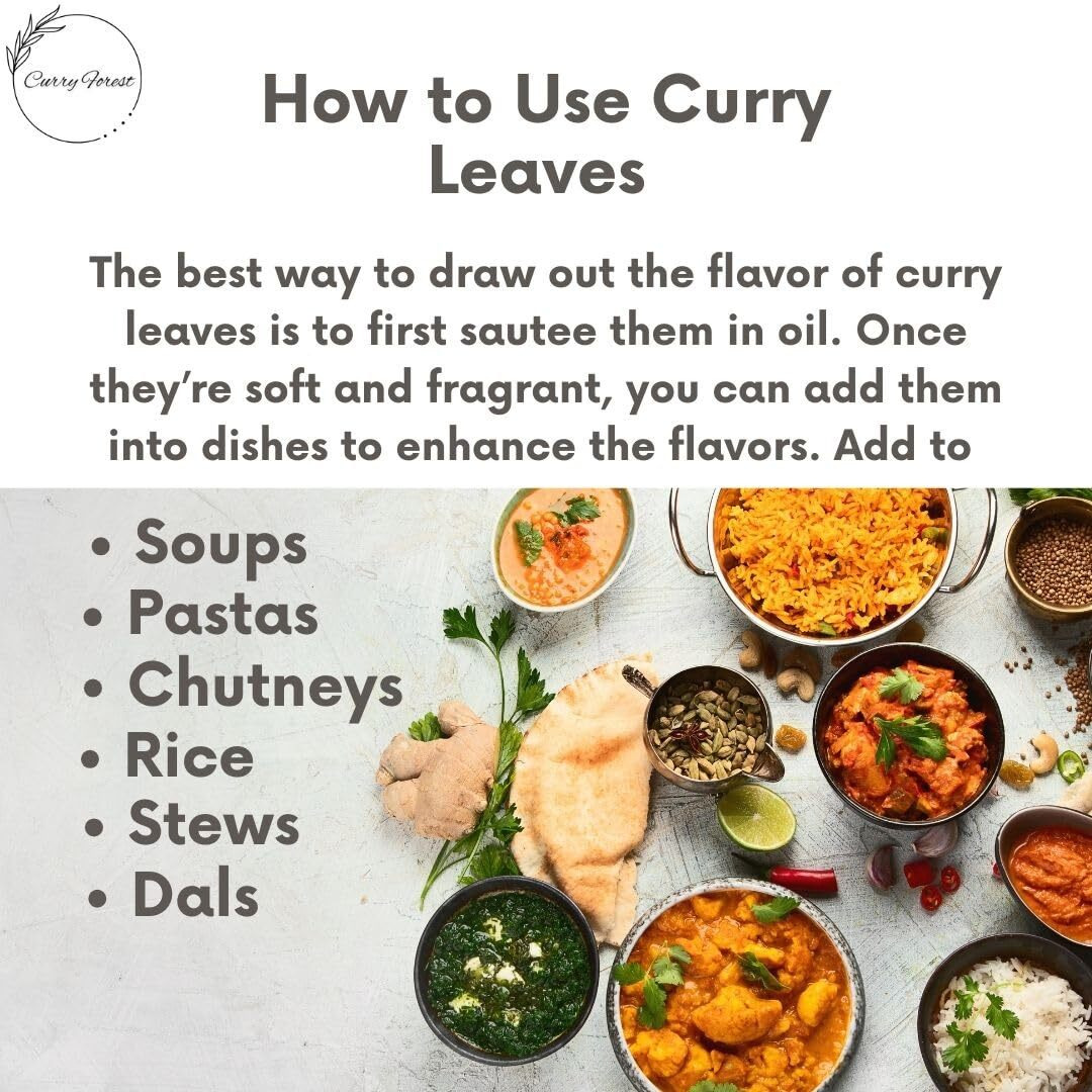 Fresh Organic Curry Leaves, 100% Natural, Grown In Phoenix, Usa, Pesticide-Free, 3.5 Oz (100G), 25-30 Stems
