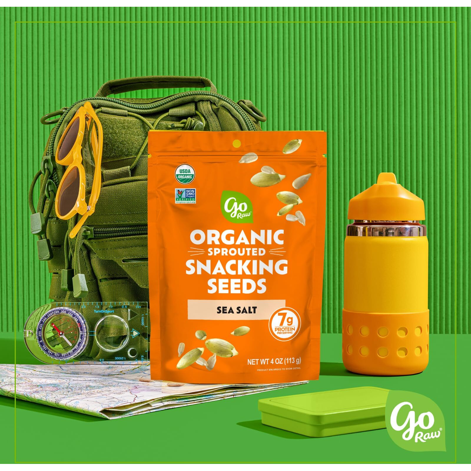 Go Raw Organic Sprouted Sea Salt Sprouted Snacking Seeds, 4 Oz, 6 Pack, Pumpkin & Sunflower Seeds, Keto, Kosher