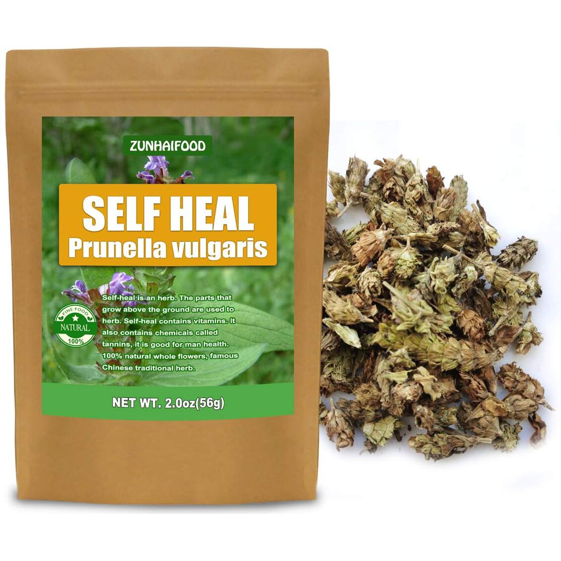 Dried Whole Self Heal Herbs, Natual Pure Self Heal, 2.0Oz