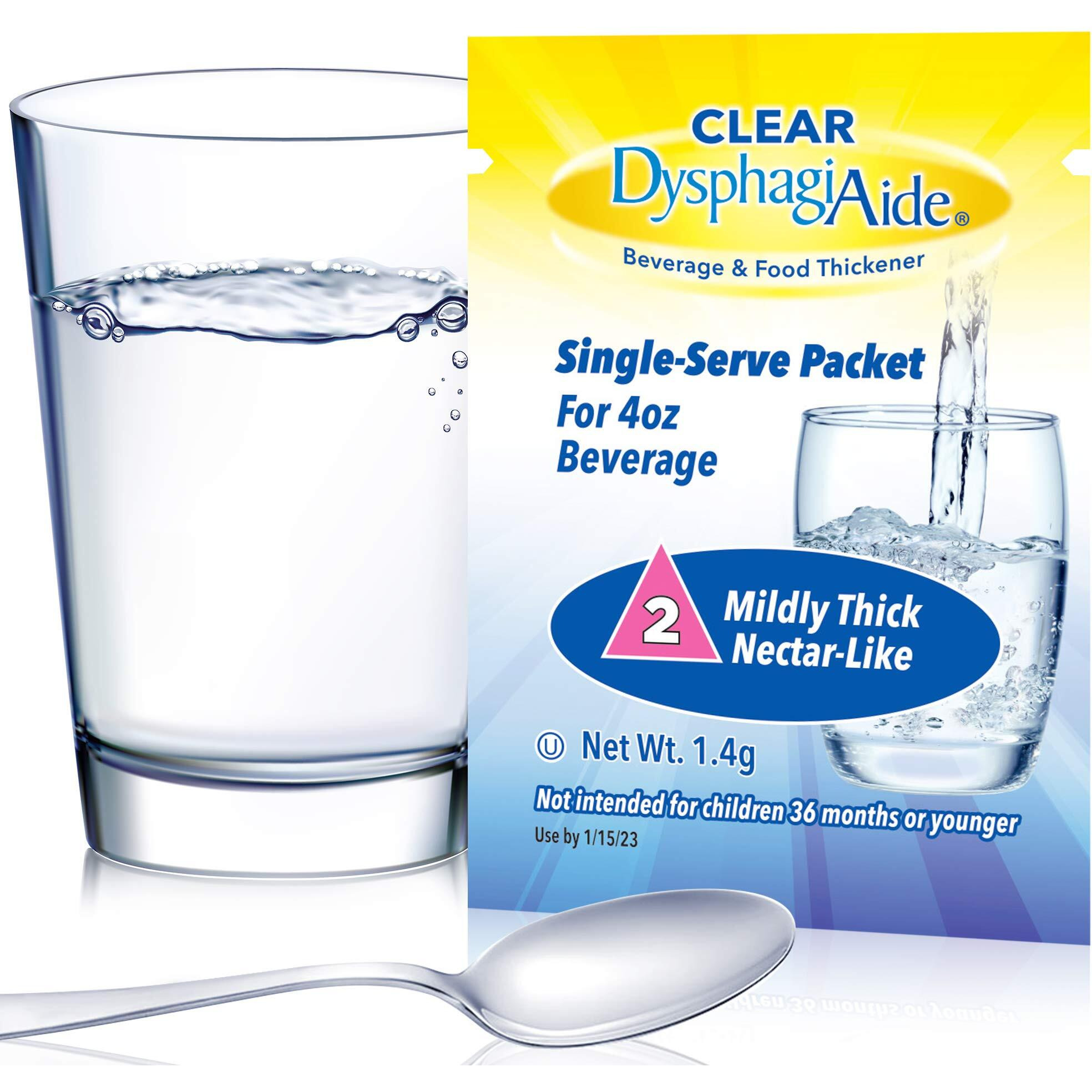 Clear Dysphagiaide Instant Beverage And Food Thickener Packets, 24 Count, Level 2-Nectar Thick