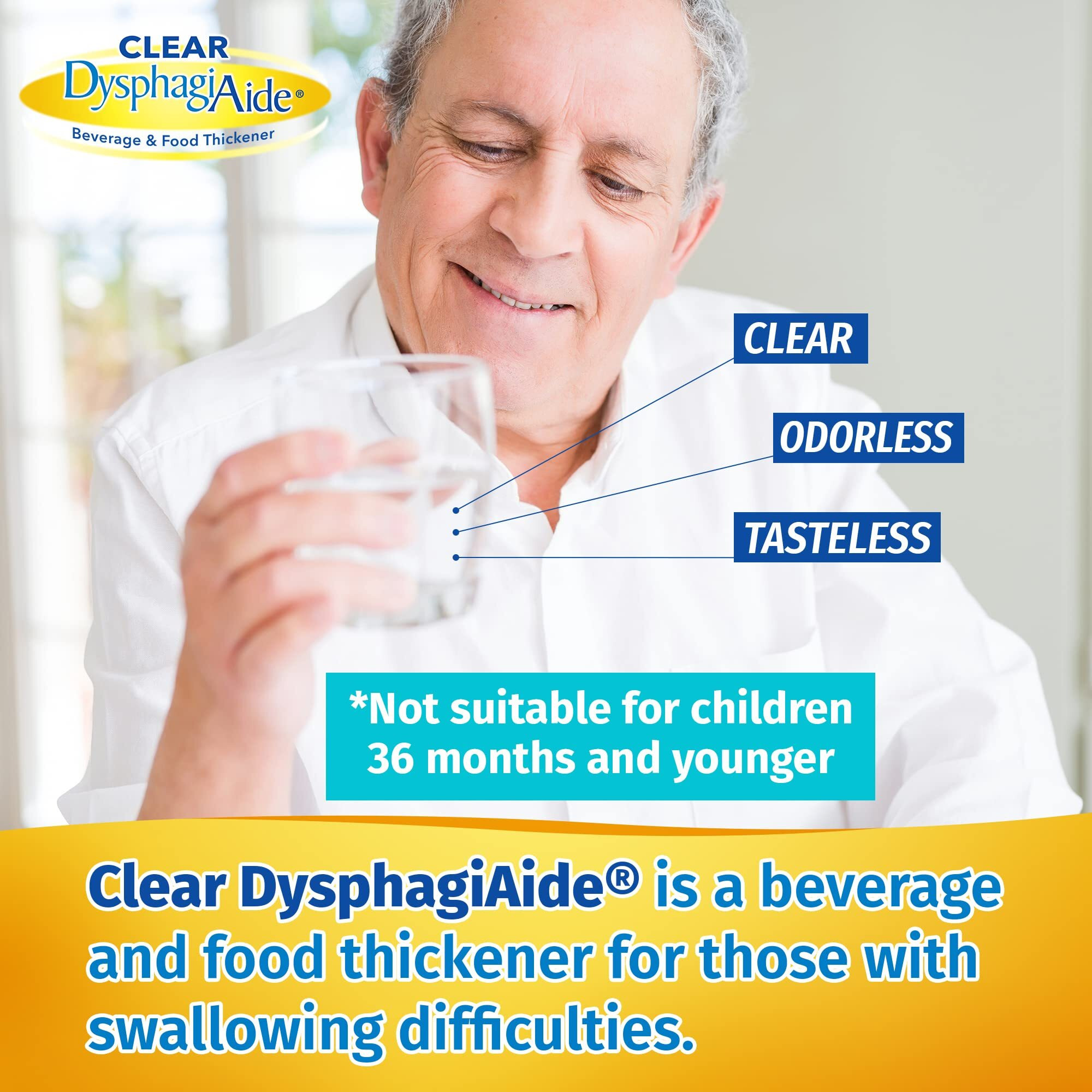 Clear Dysphagiaide Instant Beverage And Food Thickener Packets, 24 Count, Level 2-Nectar Thick