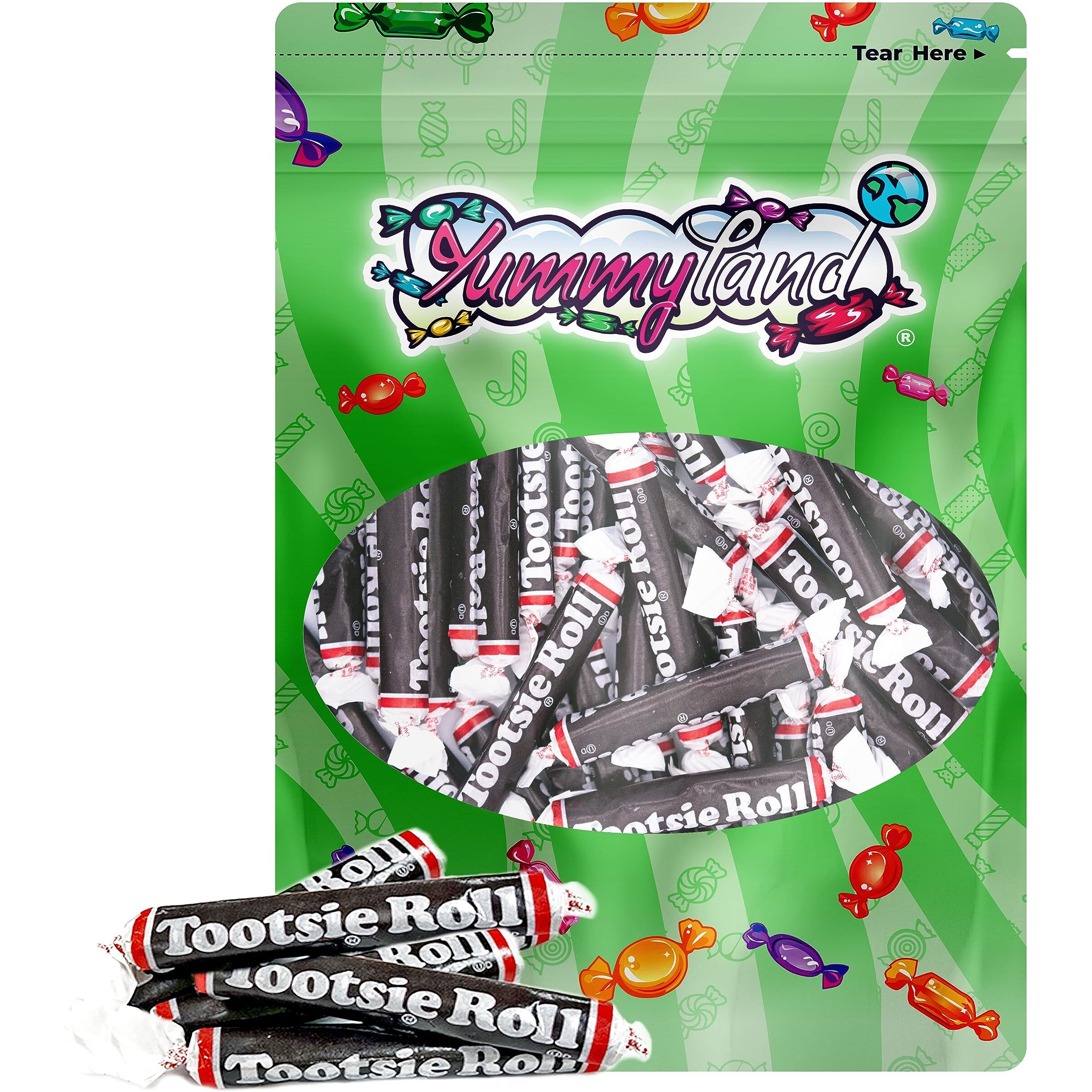 Tootsie Roll Twists Chocolate Candy - 1 Pound | Tootsie Rolls Chocolate Long Individually Wrapped Candy, Bulk Pack