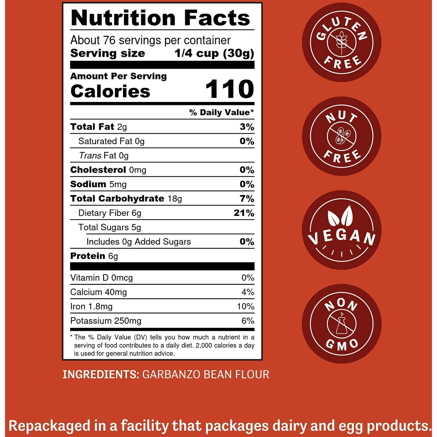 Judee's Chickpea Flour 5 Lb - Non-Gmo, Vegan, Made In Usa Garbanzo Bean Flour - Great For Making Tortillas, Socca, Banana Bread, And Chickpea Fritters - Gluten-Free And Nut-Free