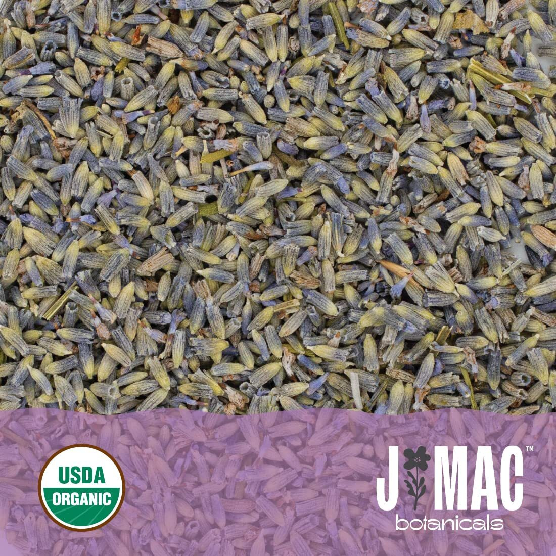 J Mac Botanicals, Organic Lavender Buds (32 Oz, 2 Pound Bag) Bulk, Dried Flowers, Flower