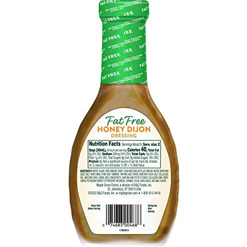 Maple Grove Farms Fat Free Salad Dressing, Honey Dijon, 8 Ounce (Pack Of 12)