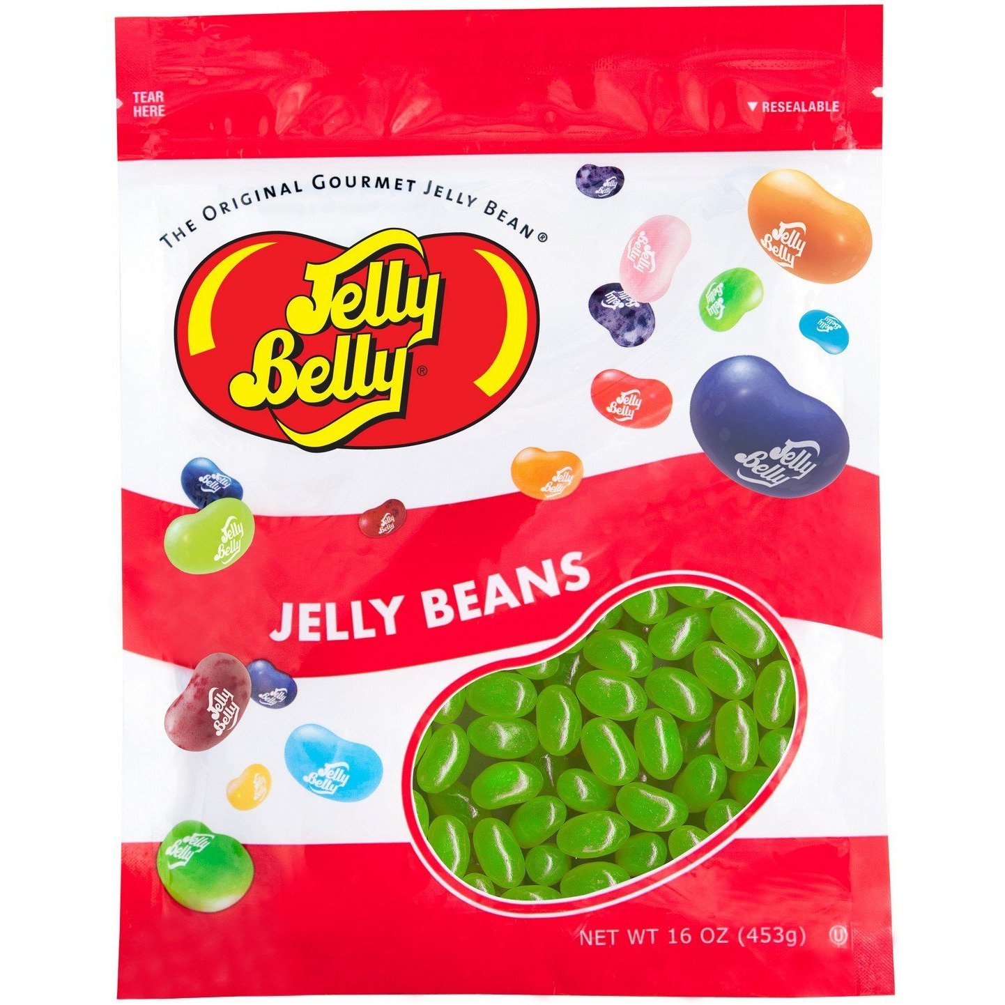 Jelly Belly Lemon Lime Jelly Beans - 1 Pound (16 Ounces) Resealable Bag - Genuine, Official, Straight From The Source