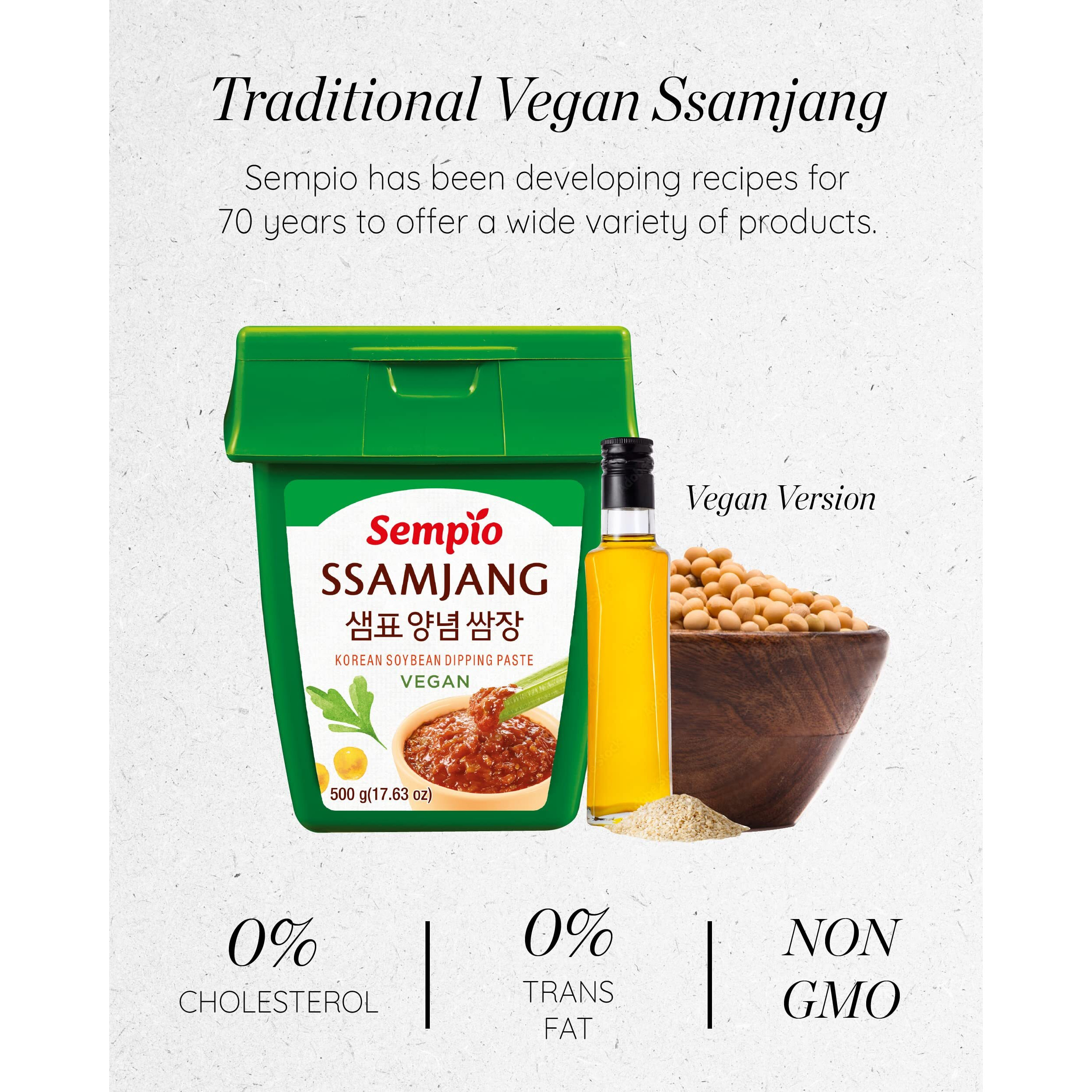 Sempio Korean Soybean Dipping Paste, Korean Bbq Sauce, Vegan Ssamjang 500G