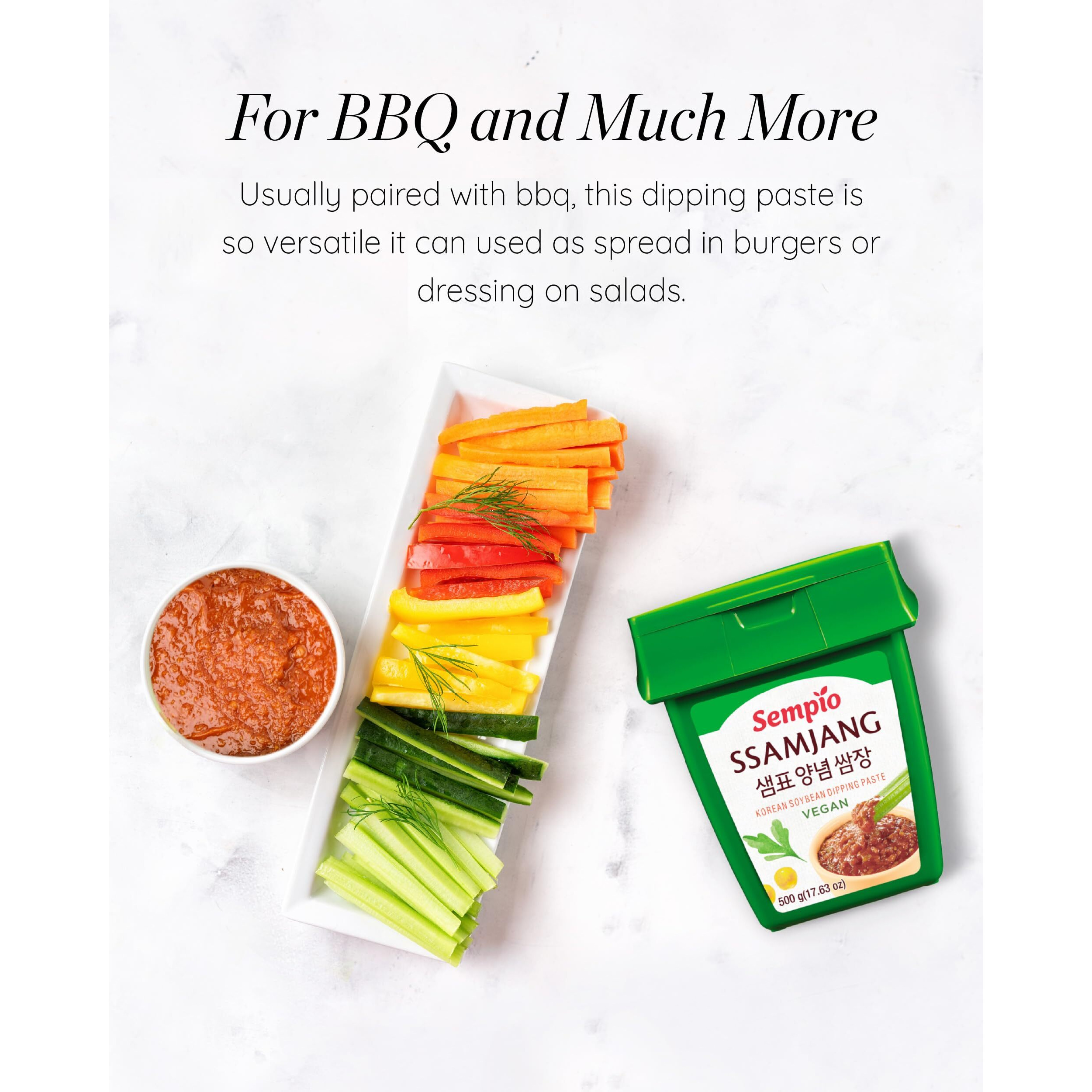 Sempio Korean Soybean Dipping Paste, Korean Bbq Sauce, Vegan Ssamjang 500G