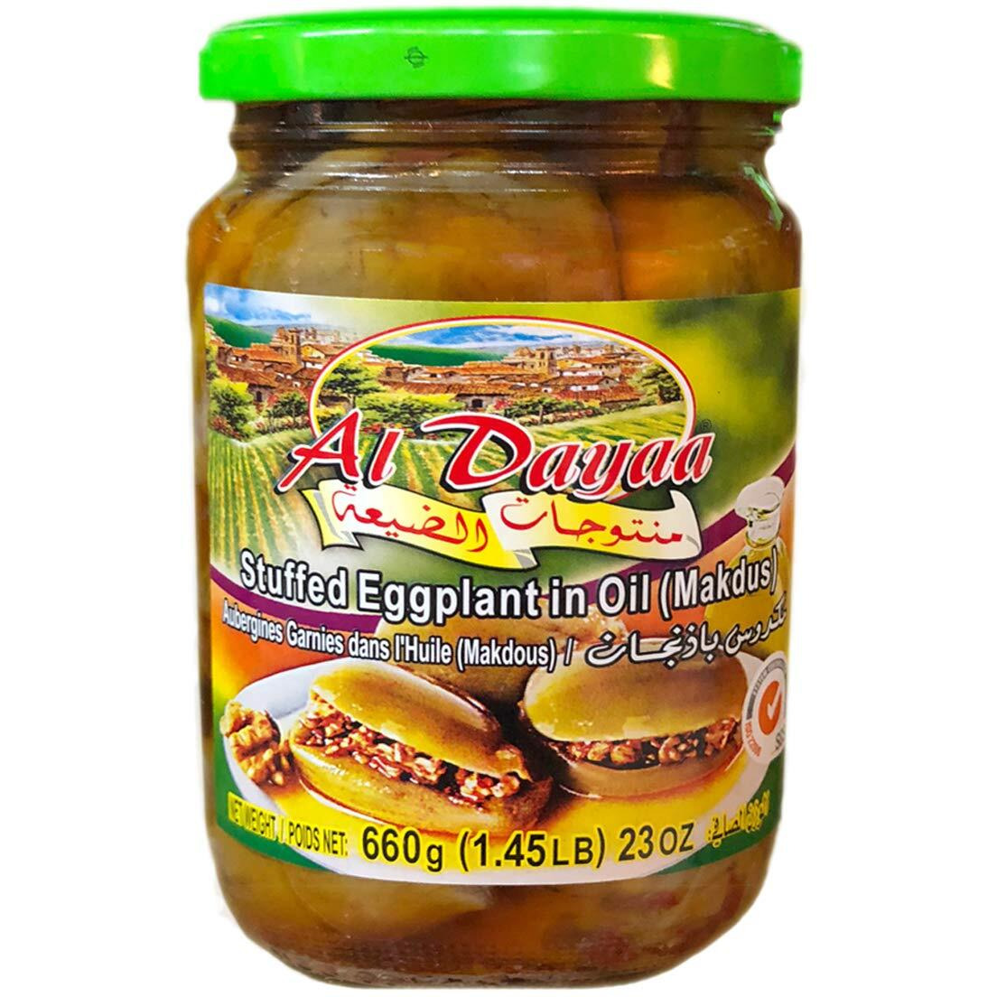 Al Dayaa - Stuffed Pickled Eggplant In Oil (Makdous) 660G, (23Oz)