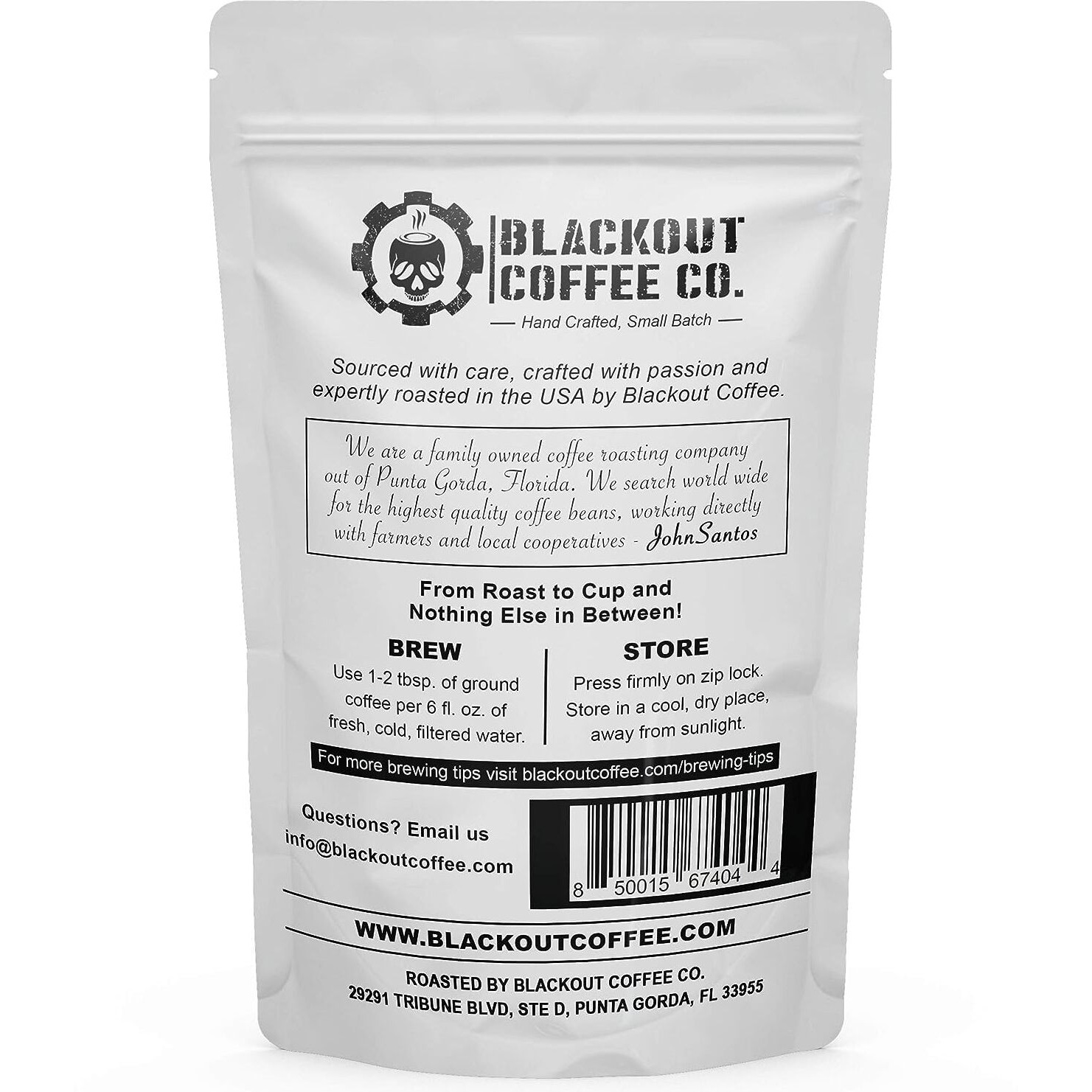 Blackout Coffee Chocolate Cherry Flavored Ground Coffee, Medium Roast - Ground Coffee, Fresh Roasted In The Usa,12 Oz Pouch