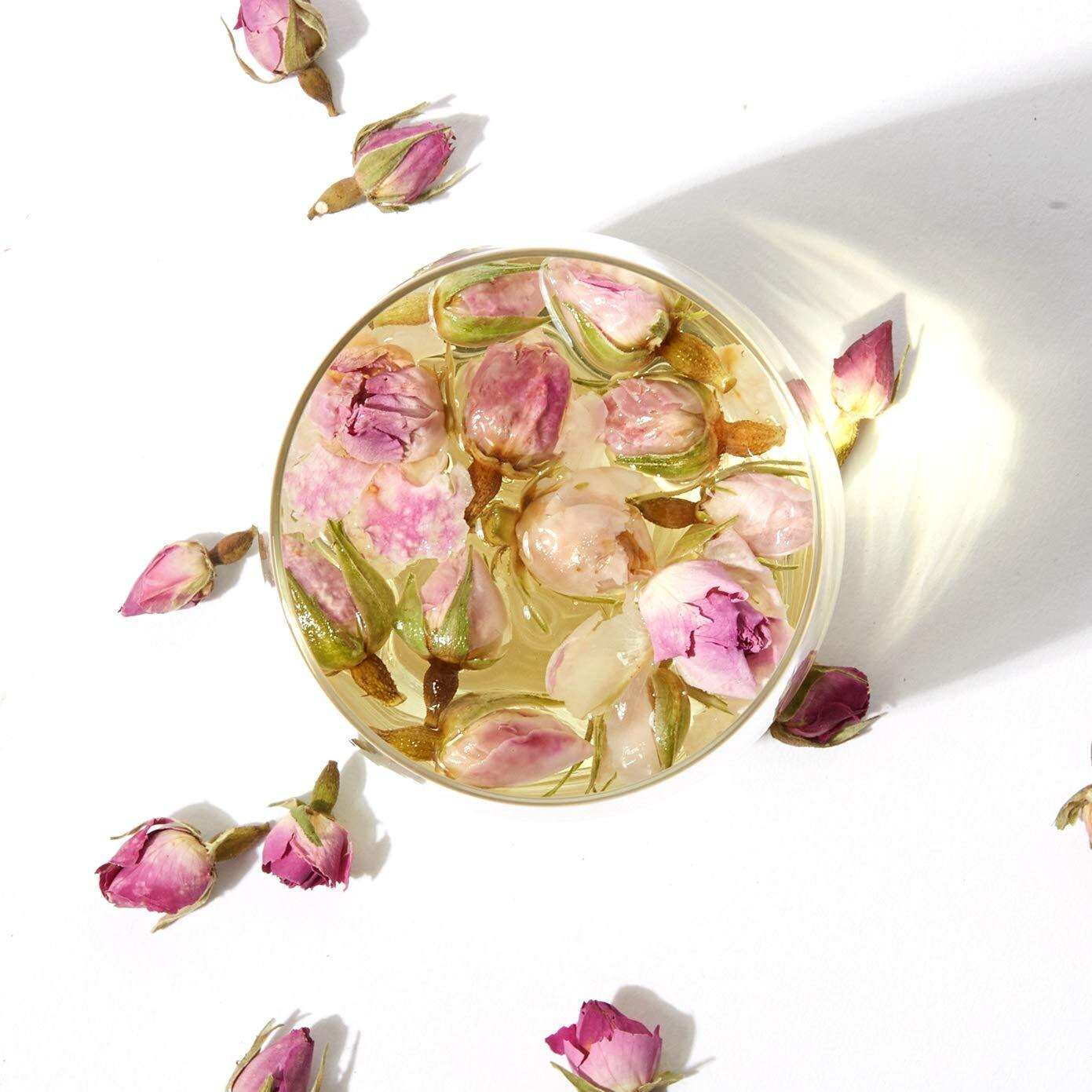 Chawuwarmsun-[A] Pink Rose Buds(3Oz),Loose Leaf Flower Petal Tea,Natural Fragrant Herbal Tea,Afternoon Tea