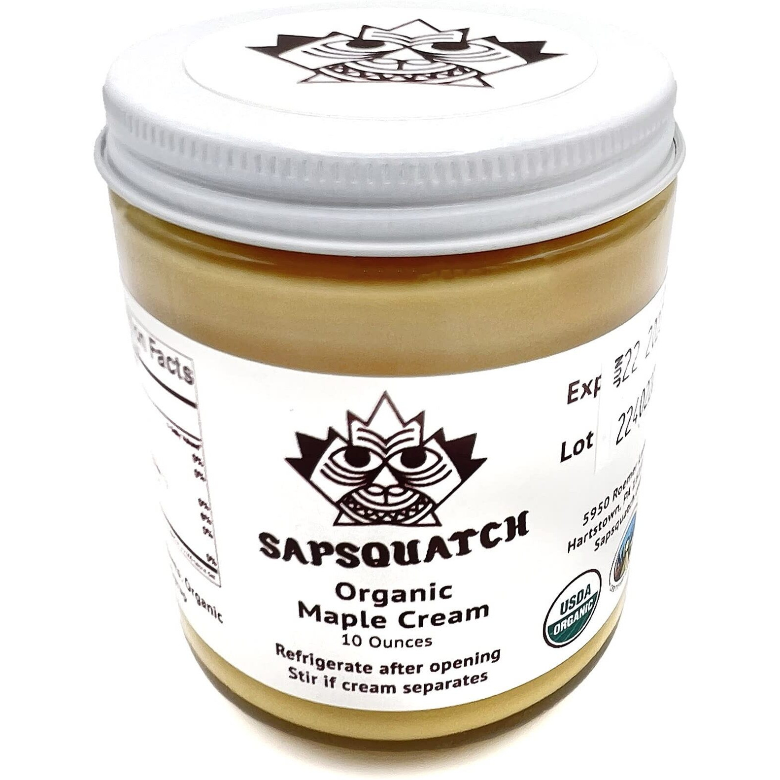 Sapsquatch Organic Maple Cream - 20 Ounces - Pure Maple Cream Butter Spread