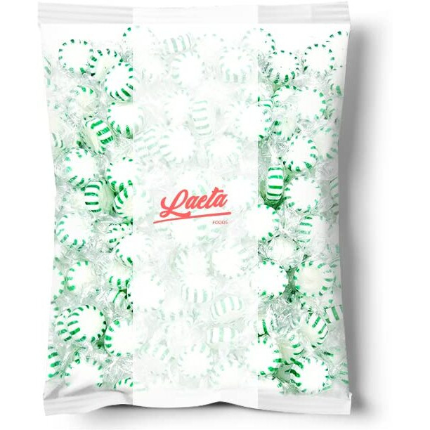 Arcor Spearmint Starlights Discs Individually Wrapped Hard Candy (1 Pound Bag - Approx. 85 Count)
