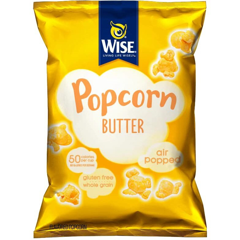 Wise Foods Air Popped Butter Popcorn 6 Oz. Bag (3 Bags)