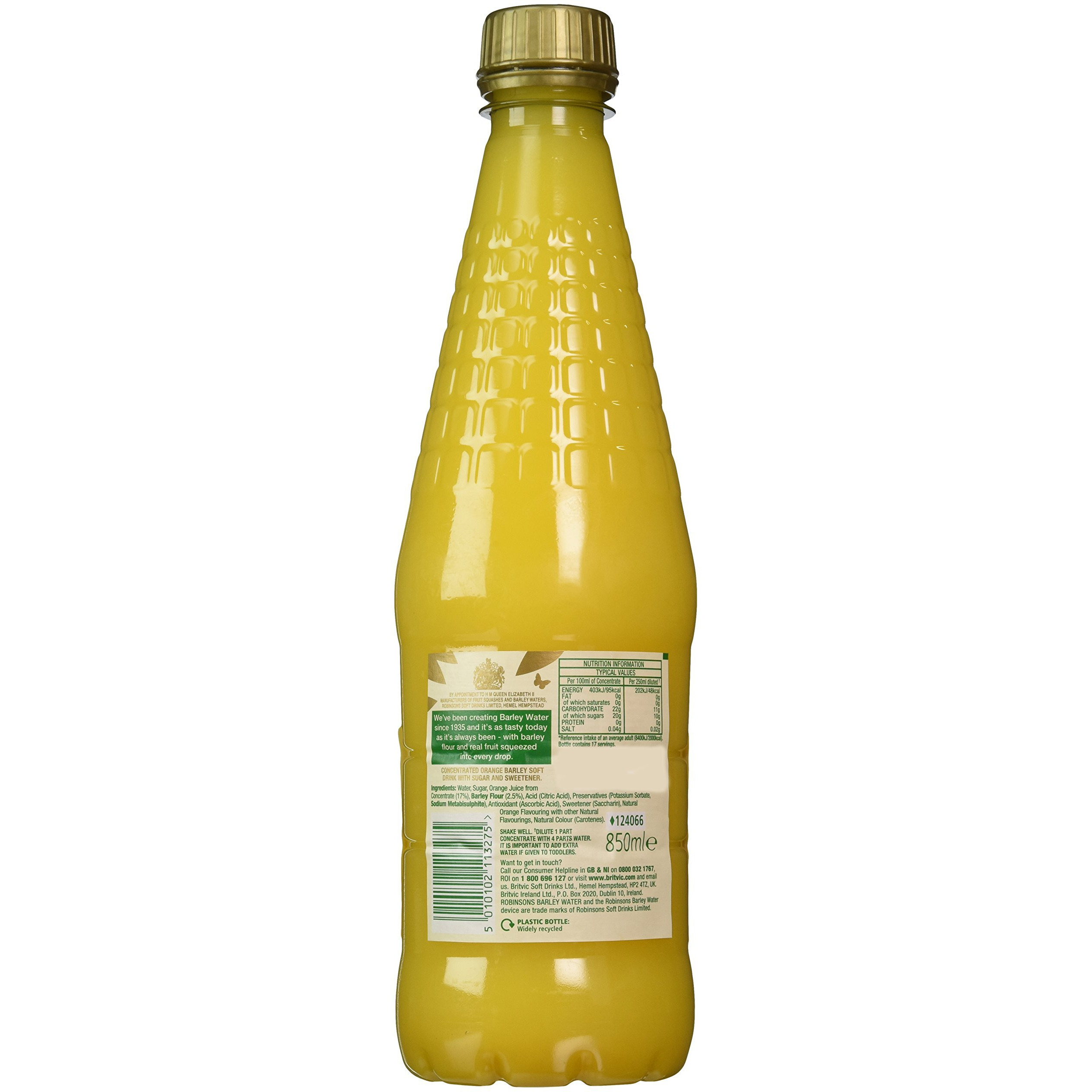 Robinsons Barley Water (Orange) 850Ml (28.7 Fl Oz) - Pack Of 2