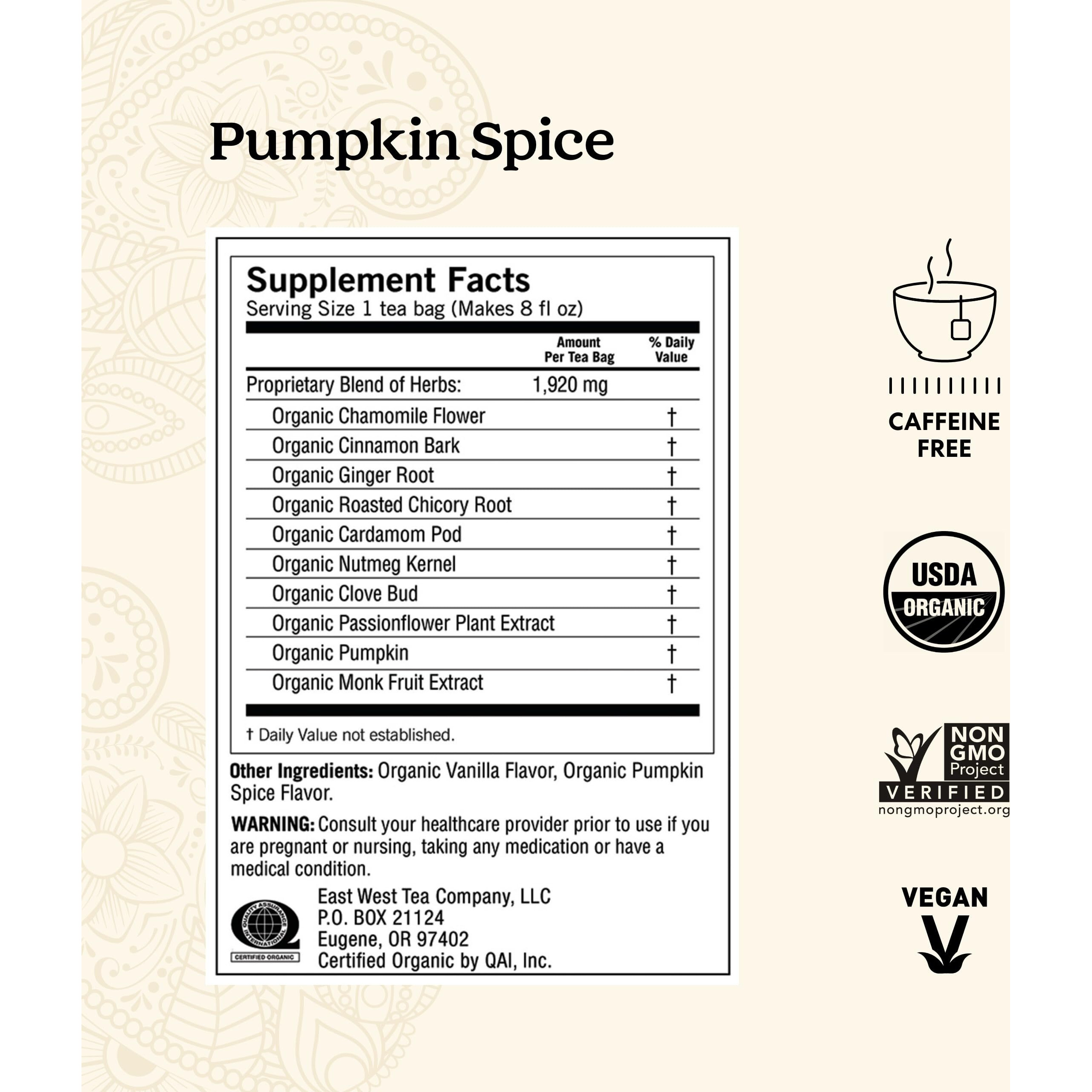 Yogi Tea Pumpkin Spice Tea - 16 Tea Bags Per Pack (4 Packs) - Limited Edition Organic Pumpkin Spice Tea Bags - Perfect For The Holidays - Includes Cinnamon Bark, Cardamom Pod, Nutmeg Kernel & More