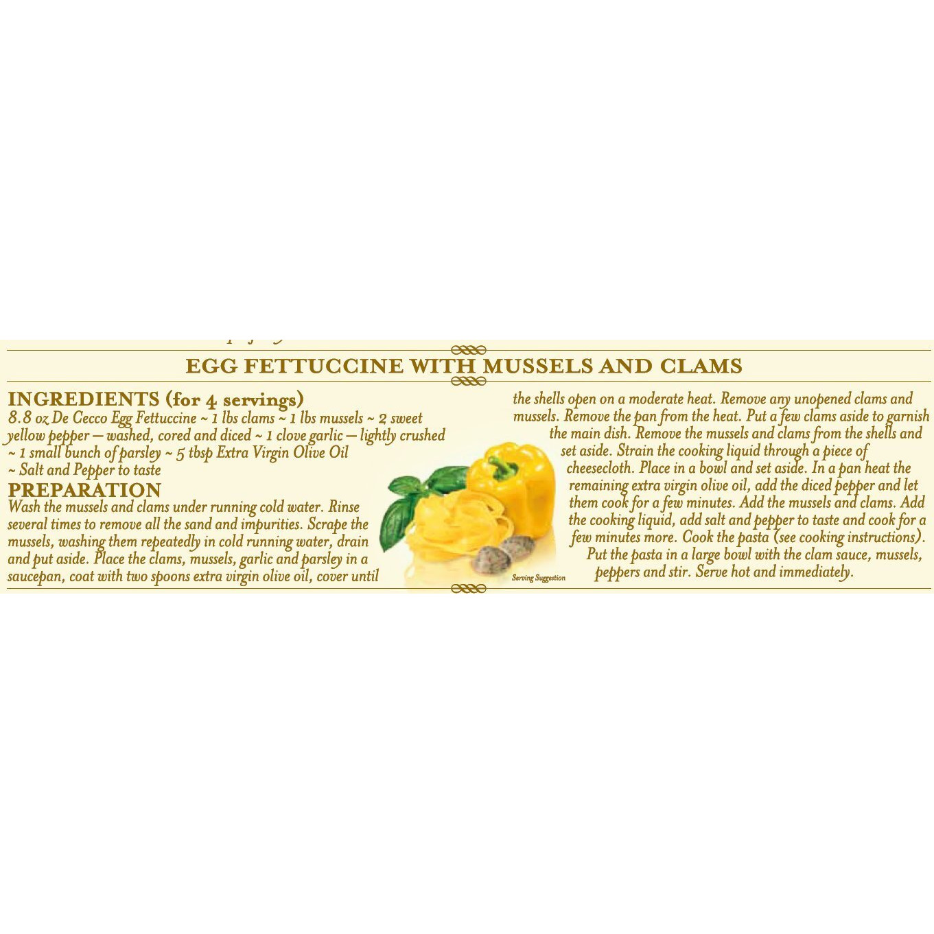 De Cecco Egg Pasta, Egg Fettuccine No.103, 8.8 Ounce (Pack Of 4)