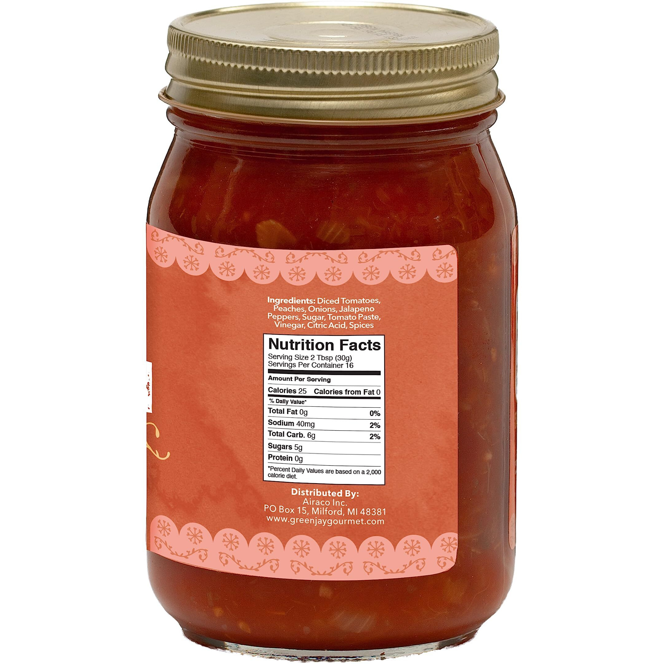 Green Jay Gourmet Fruity Favorites Salsa Variety Pack - Cherry Salsa, Peach Salsa, Mango Salsa - Fruit Salsa Gift Set - Medium Heat Picante Salsa - Gluten-Free Gourmet Salsa Dip - 17 Ounces, Pack Of 3
