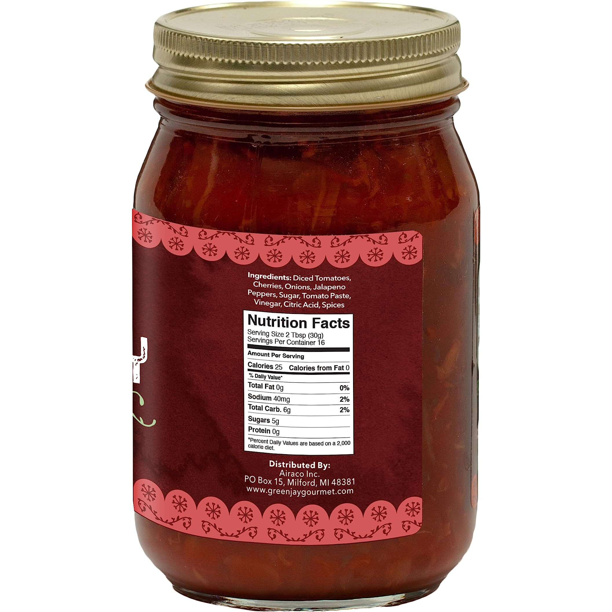 Green Jay Gourmet Fruity Favorites Salsa Variety Pack - Cherry Salsa, Peach Salsa, Mango Salsa - Fruit Salsa Gift Set - Medium Heat Picante Salsa - Gluten-Free Gourmet Salsa Dip - 17 Ounces, Pack Of 3