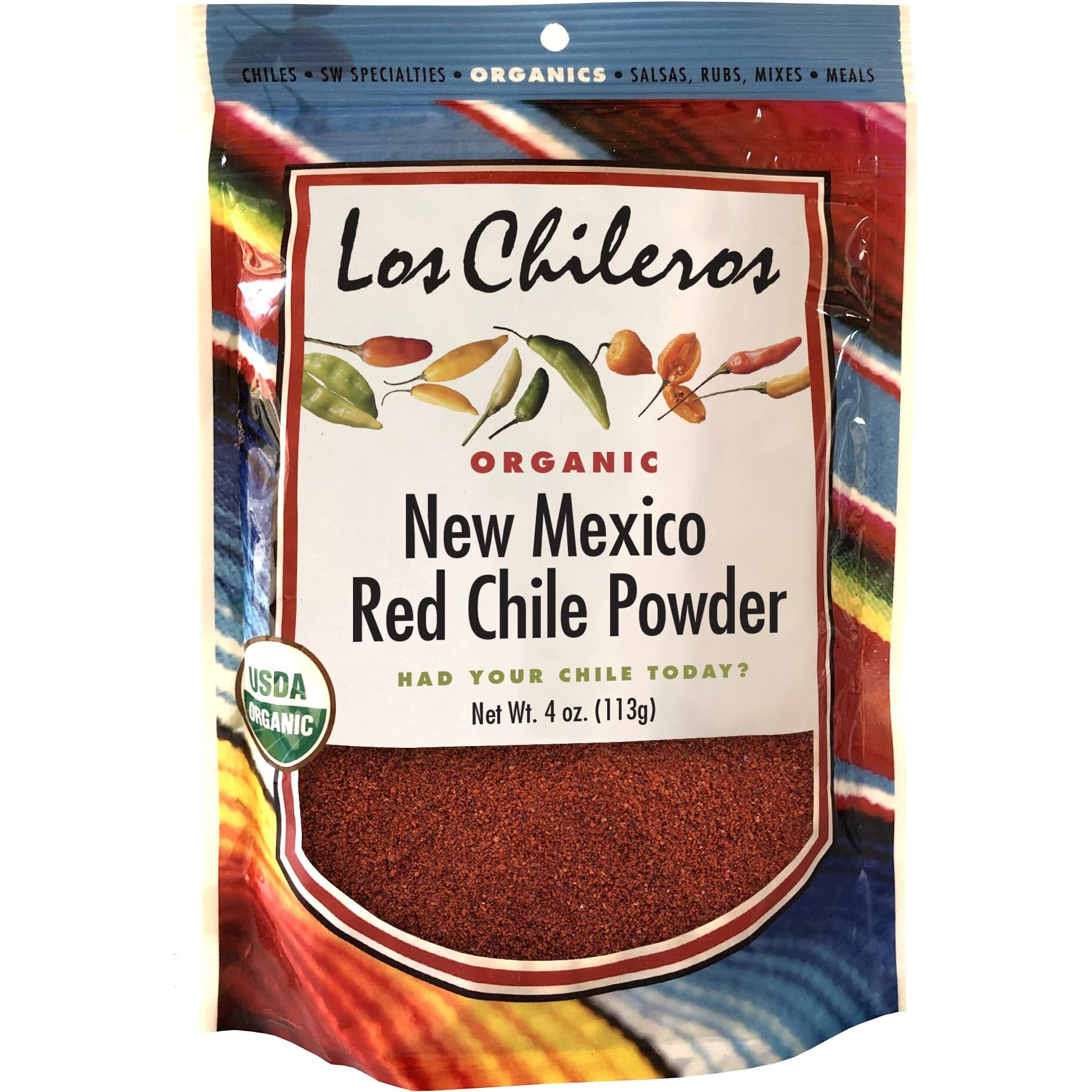 Los Chileros Organic New Mexico Red Chile, Powder, 4 Ounce (Packaging May Vary)