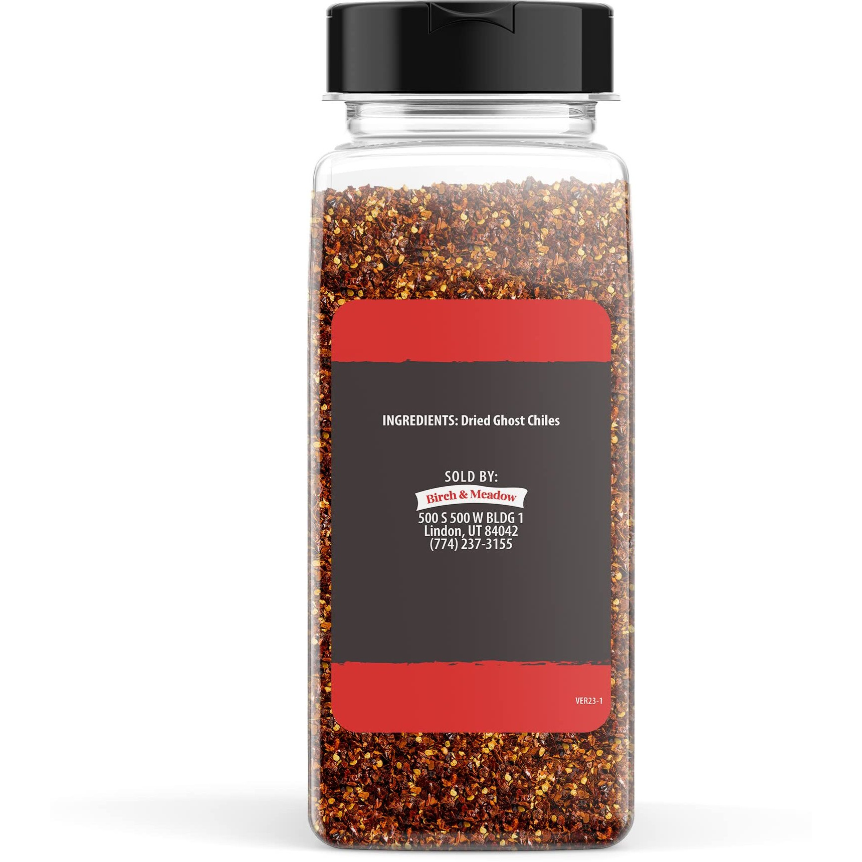 Birch & Meadow, Ghost Pepper Flakes, 250,000+ Shu, Extremely Hot Bhut Jolokia Chile Peppers (3.2 Ounce)