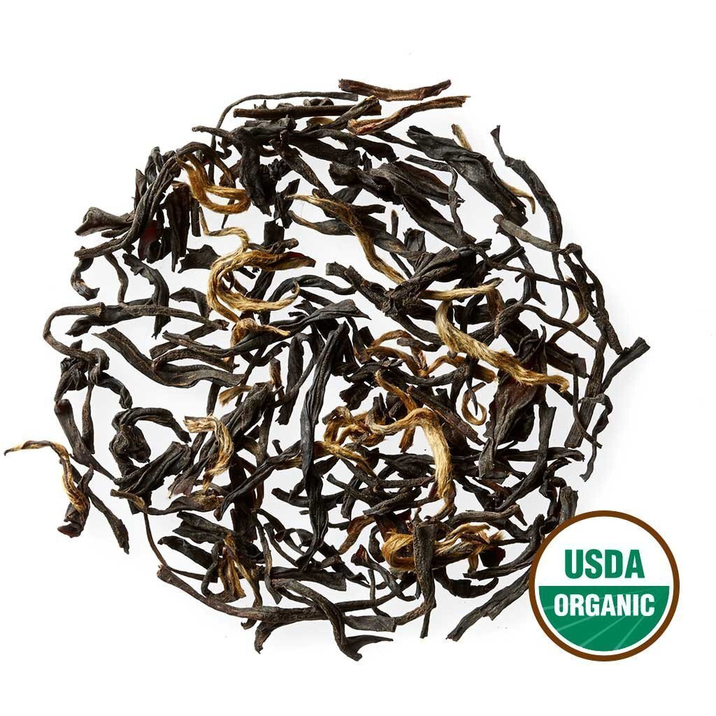 Golden Moon Tea Organic Golden Monkey Black Tea - Loose Leaf, Non-Gmo - Travel Tin (28 Servings)