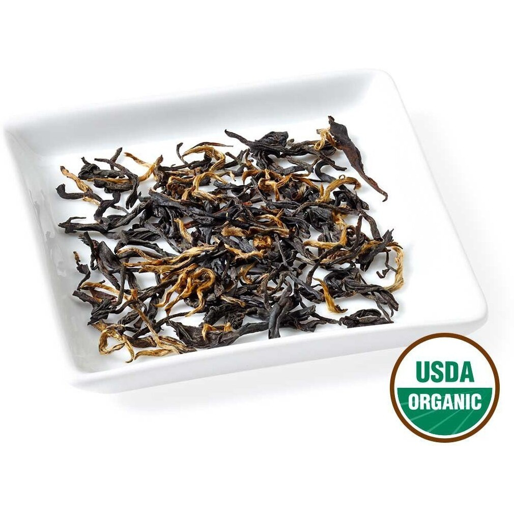 Golden Moon Tea Organic Golden Monkey Black Tea - Loose Leaf, Non-Gmo - Travel Tin (28 Servings)