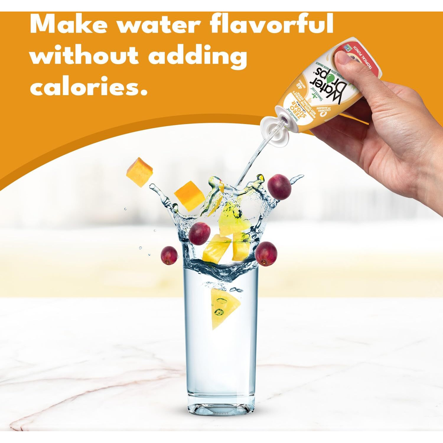 Sweetleaf Water Drops, Tropical Punch - Sugar-Free Water Enhancer Drops, Stevia & Monk Fruit Sweetener Water Flavoring, 1.62 Oz (Pack Of 6)