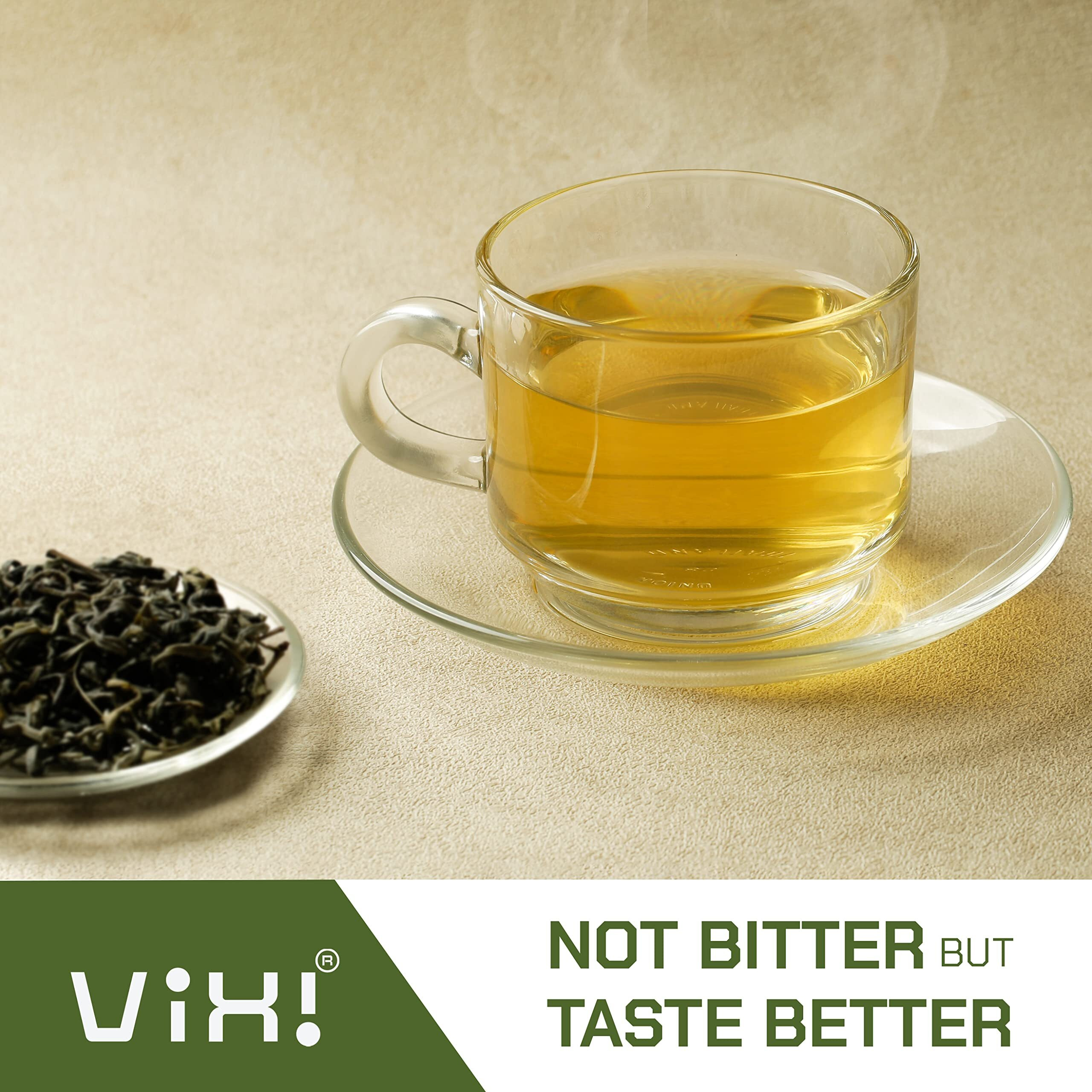 Vixi Green Tea Loose Leaf, (16.00 Oz), Vietnam's Mountain Tea, Caffeinated, Dried Whole Full Large Leaves, 100% Natural, Antioxidant, Perfect For Hot And Cold Brew