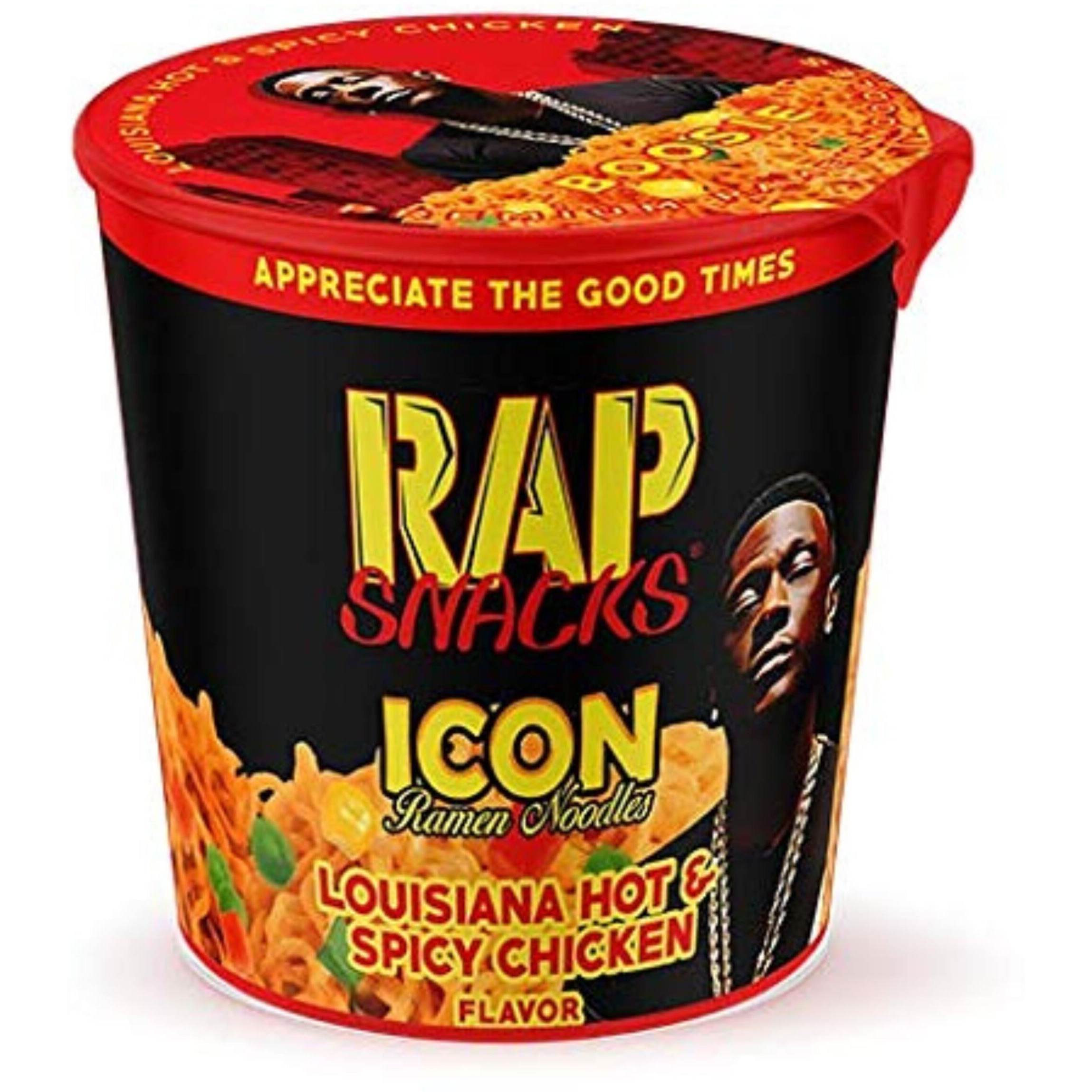 Rap Snacks Louisiana Hot Icon Ramen Noodles Boosie-Pack Of 12