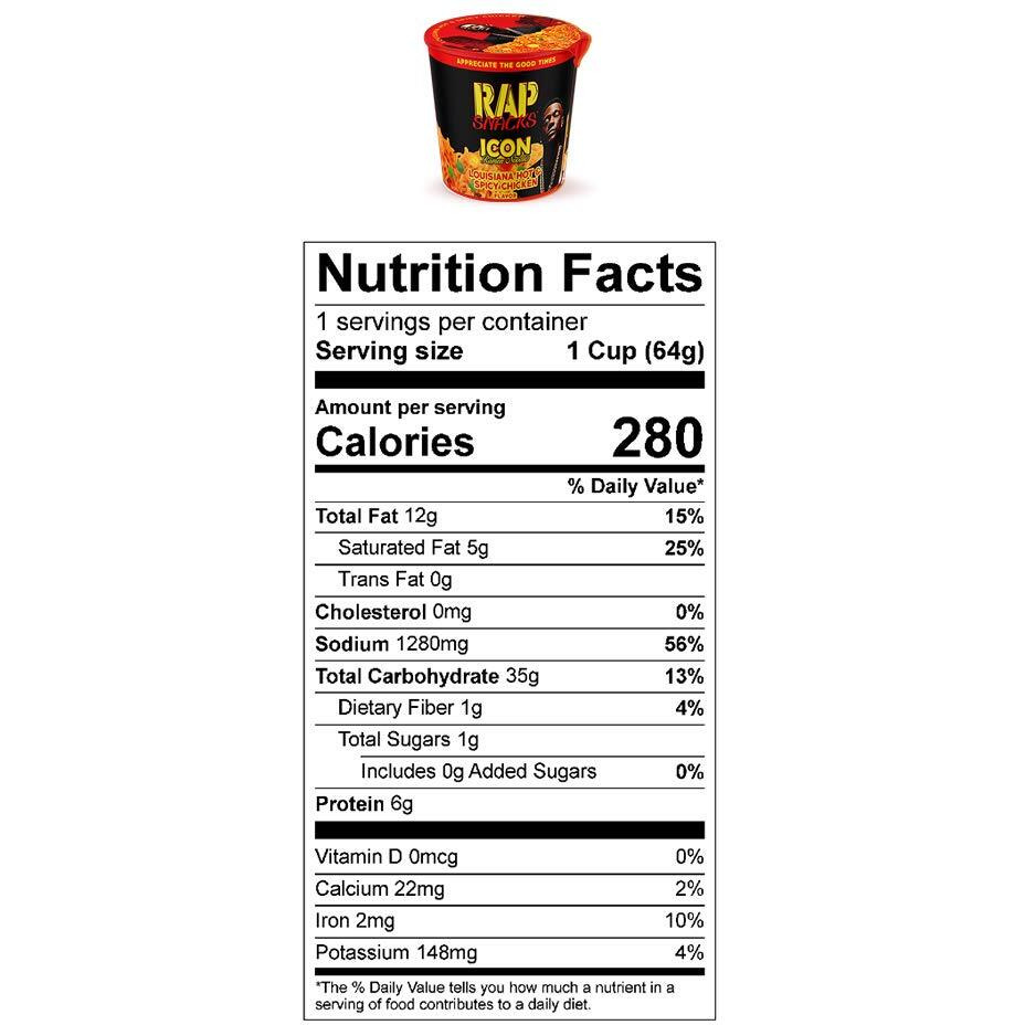 Rap Snacks Louisiana Hot Icon Ramen Noodles Boosie-Pack Of 12