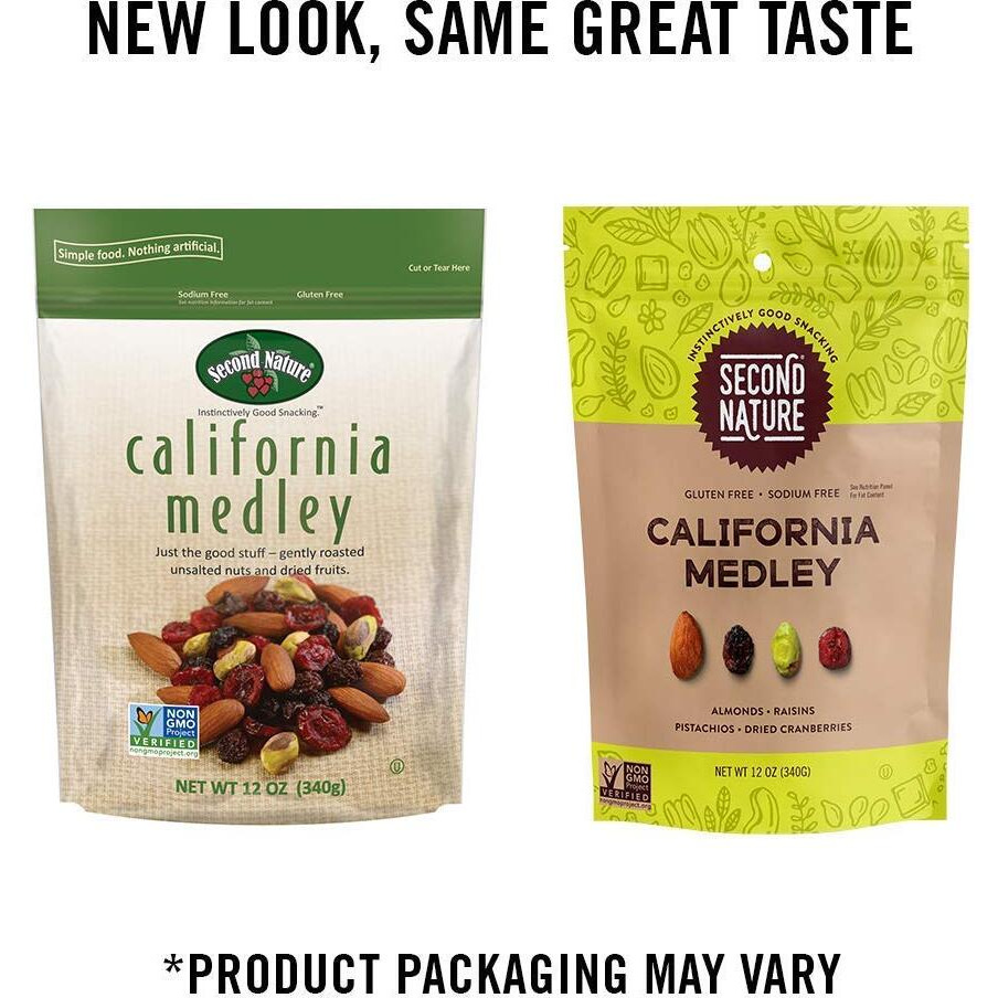 Second Nature California Medley Trail Mix, 12 Oz. Resealable Pouch (Pack Of 1) - Certified Gluten-Free Snack