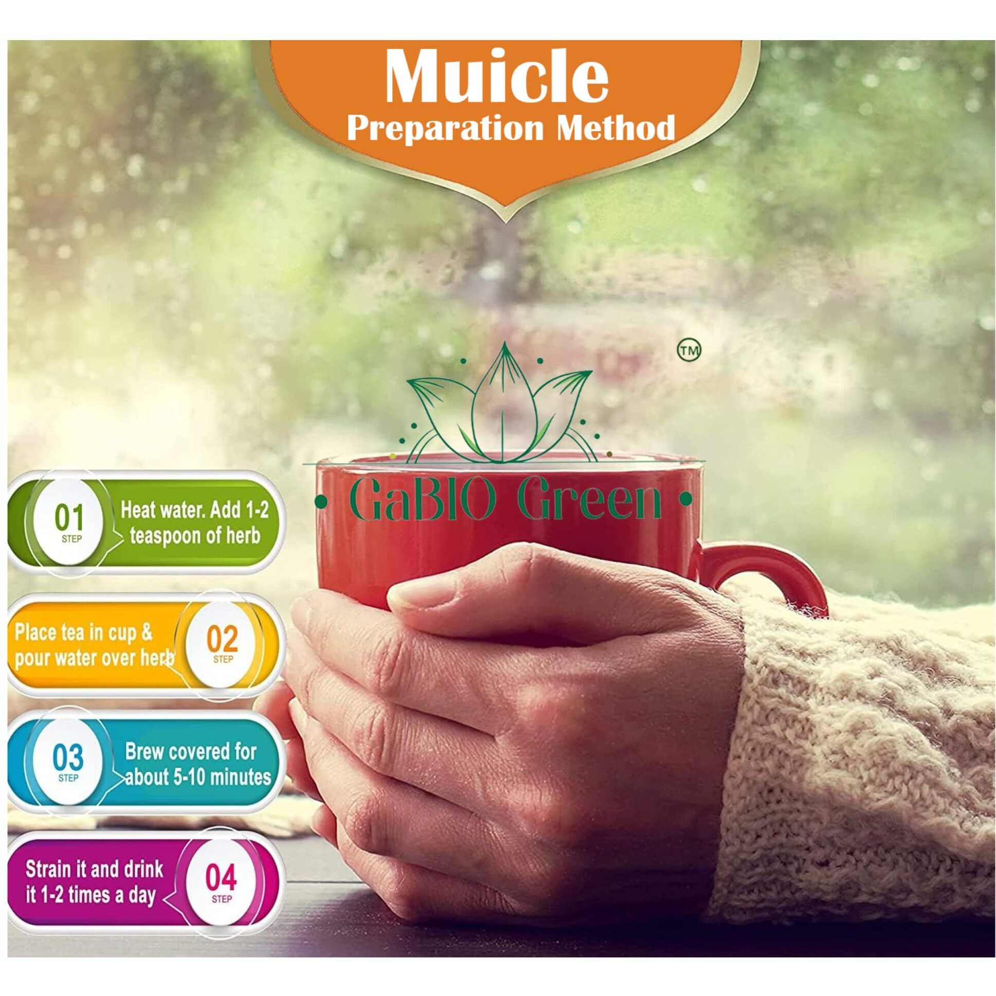 Muicle Mexican Honeysuckle 4.1 Oz/116.2 Gr Herbal Tea 100% Natural,Gabio Green Herbs