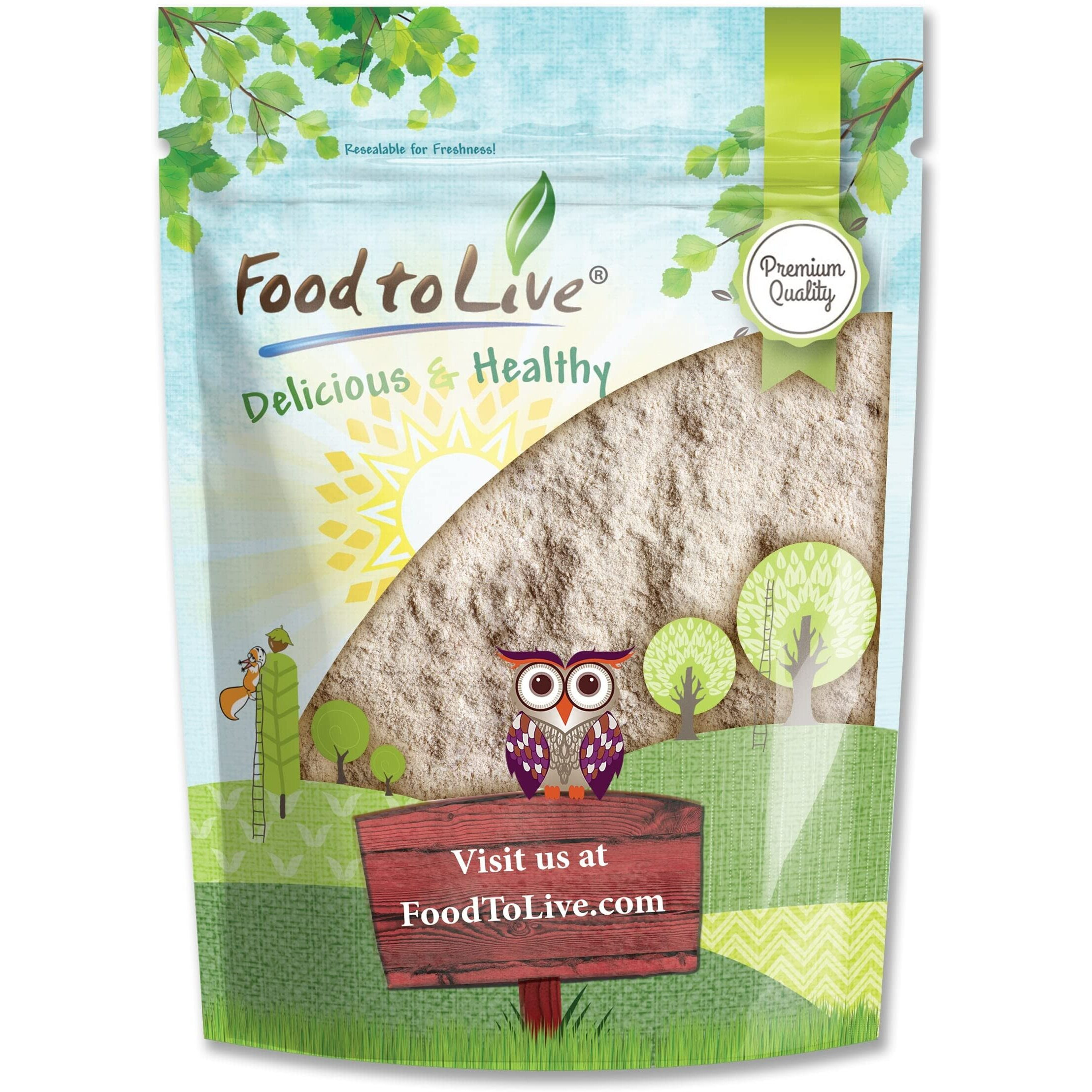 Food To Live Barley Flour, 2 Pounds - Fine Powder, Kosher, Vegan, Bulk. Rich In Fiber. Wheat Flour Alternative. Great For Baking. Product Of The Usa.